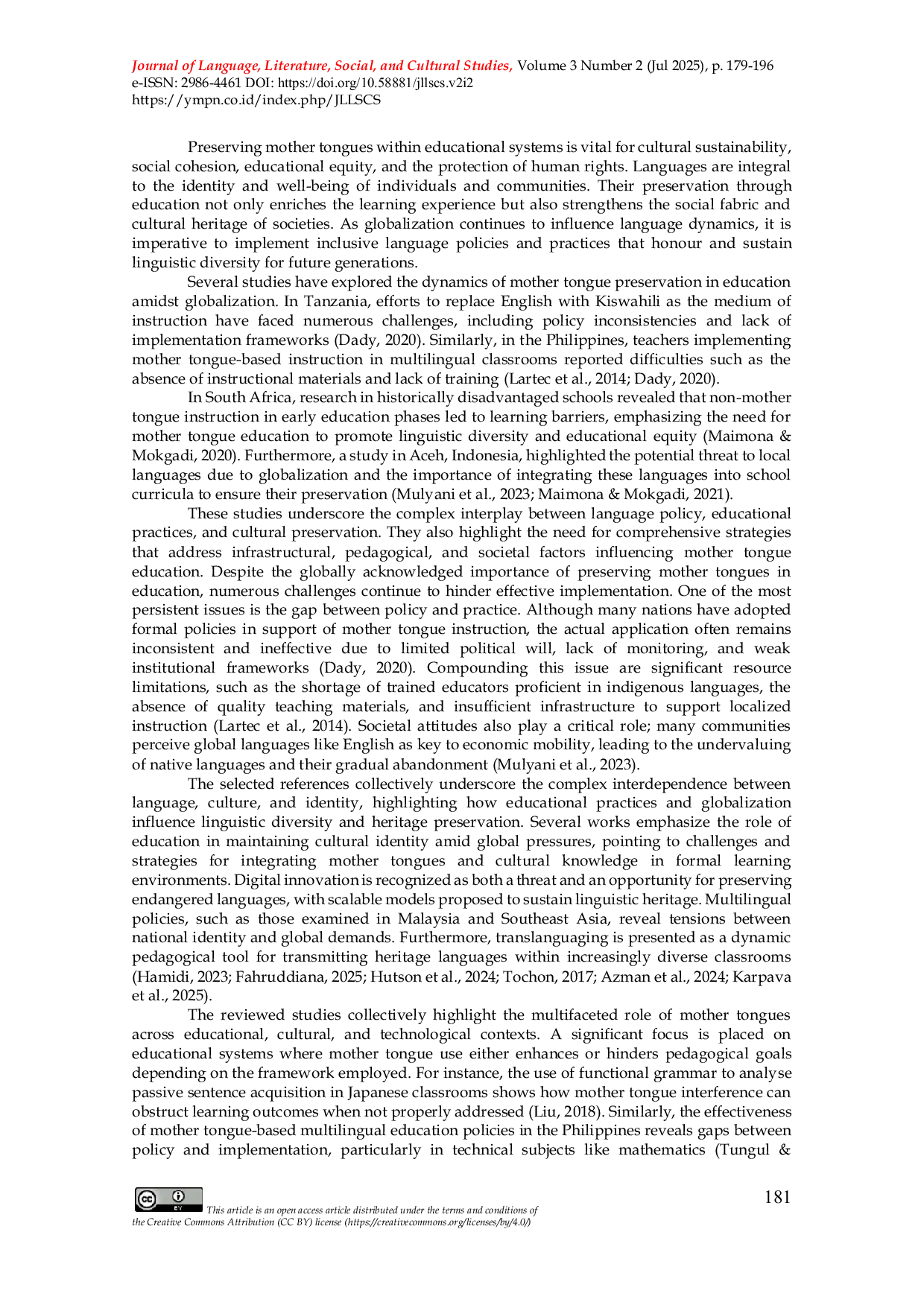 JURIS Balancing globalization and linguistic heritage involves preserving mother tongues through inclusive education that values cultural identity and language diversity