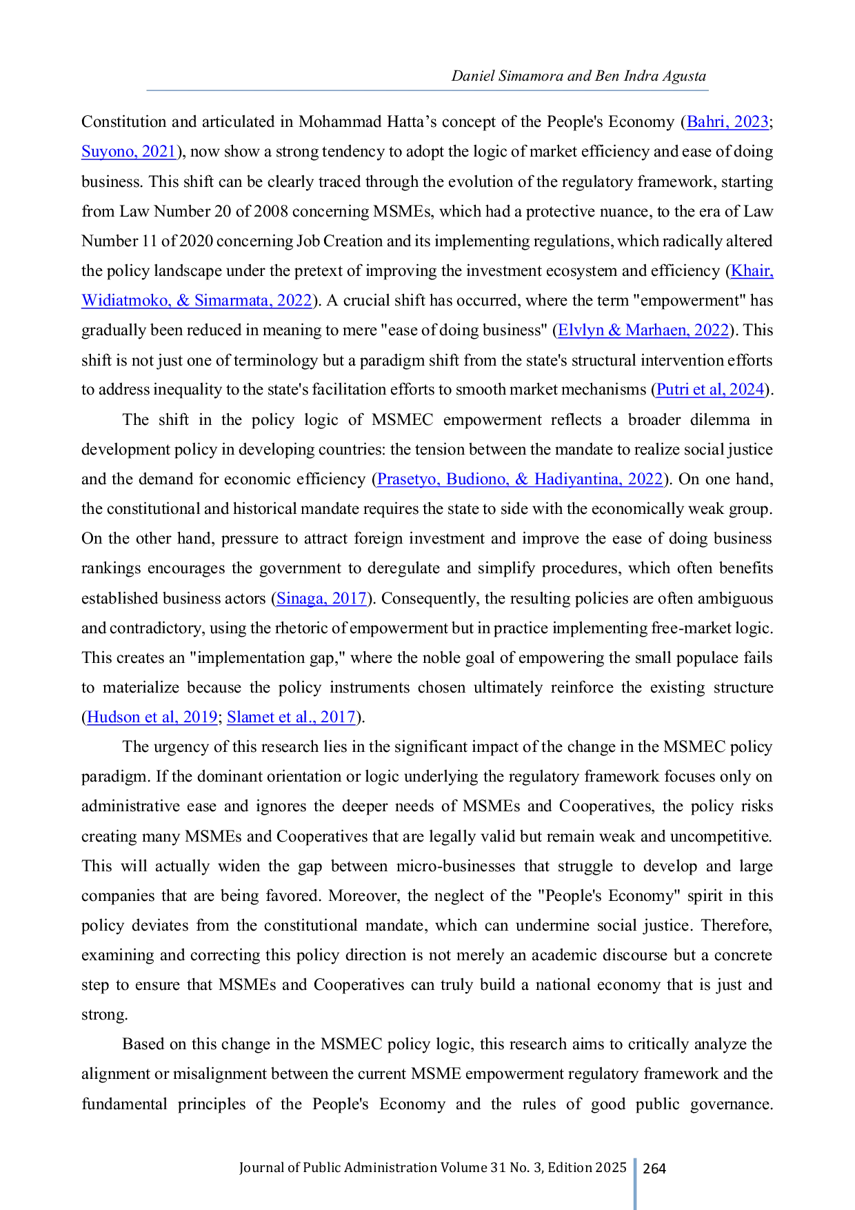 JURIS Reconstruction of Micro Small and Medium Enterprises MSME Empowerment Policy from the Perspective of People s Economy Ekonomi Kerakyatan An Analysis of Regulations and Public Governance