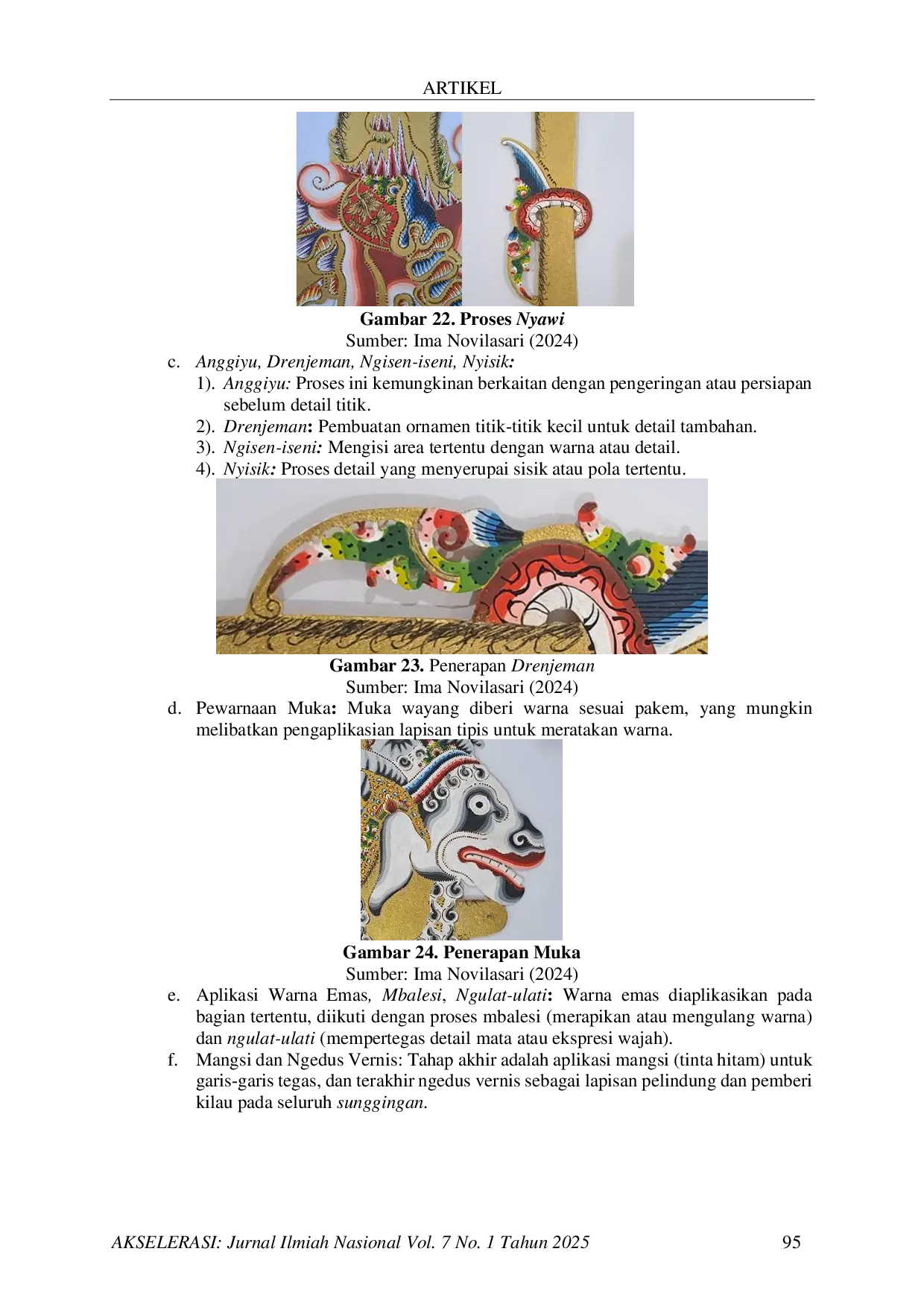 JURIS Teknik Sungging Tradisional Wayang Kulit Kethek Rucah Kapi Menda Studi Kasus Di Griya Ukir Kulit Sagio