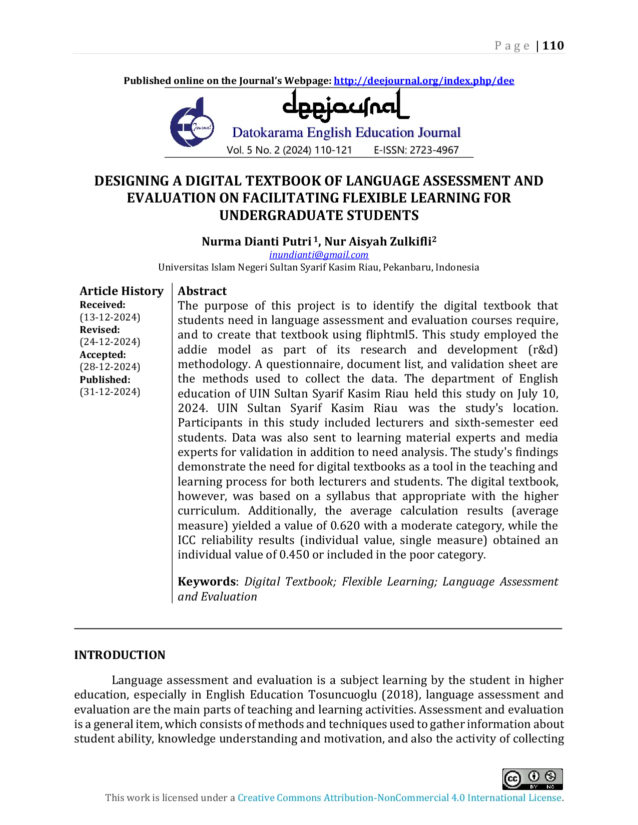 JURIS DESIGNING A DIGITAL TEXTBOOK OF LANGUAGE ASSESSMENT AND EVALUATION ON FACILITATING FLEXIBLE LEARNING FOR UNDERGRADUATE STUDENTS