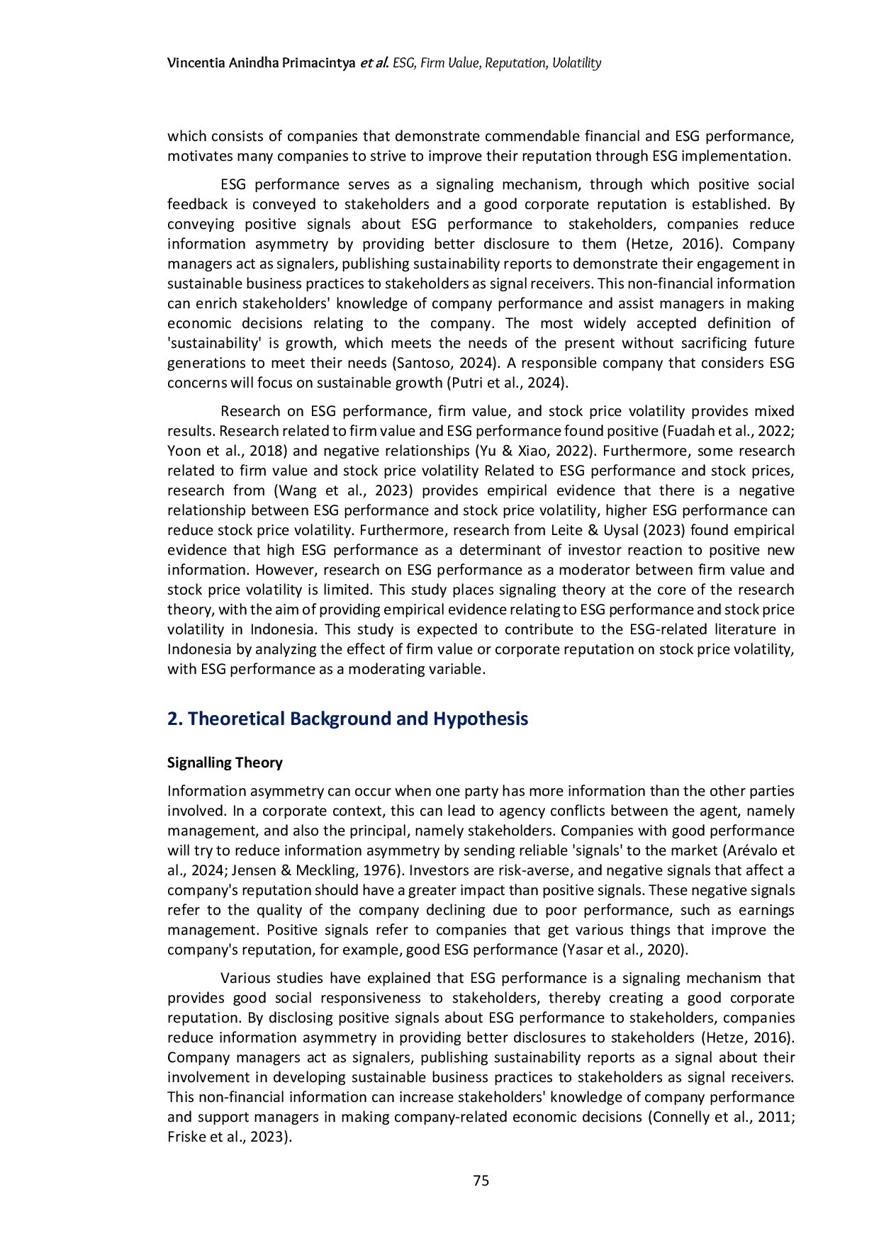 JURIS Firm value and stock price volatility The moderating role of esg performance