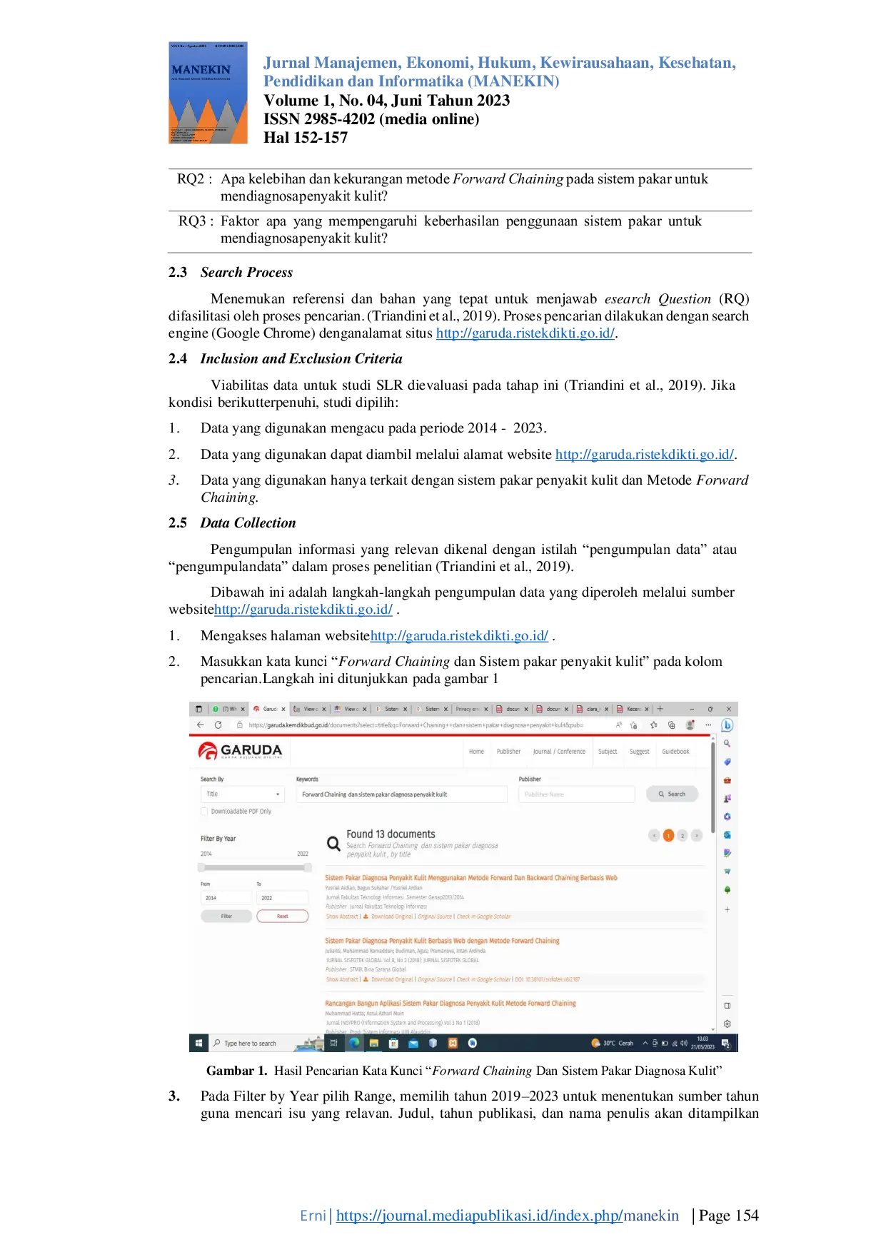 JURIS Sistem Pakar Diagnosa Penyakit Kulit Dengan Menggunakan Metode Forward Chaining