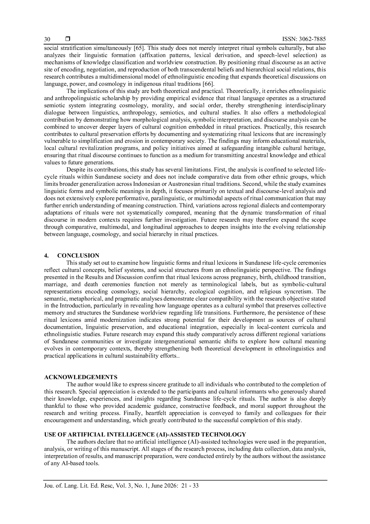 JURIS Ethnolinguistic Encoding of Cosmology and Social Hierarchy in Sundanese Life Cycle Ritual Discourse