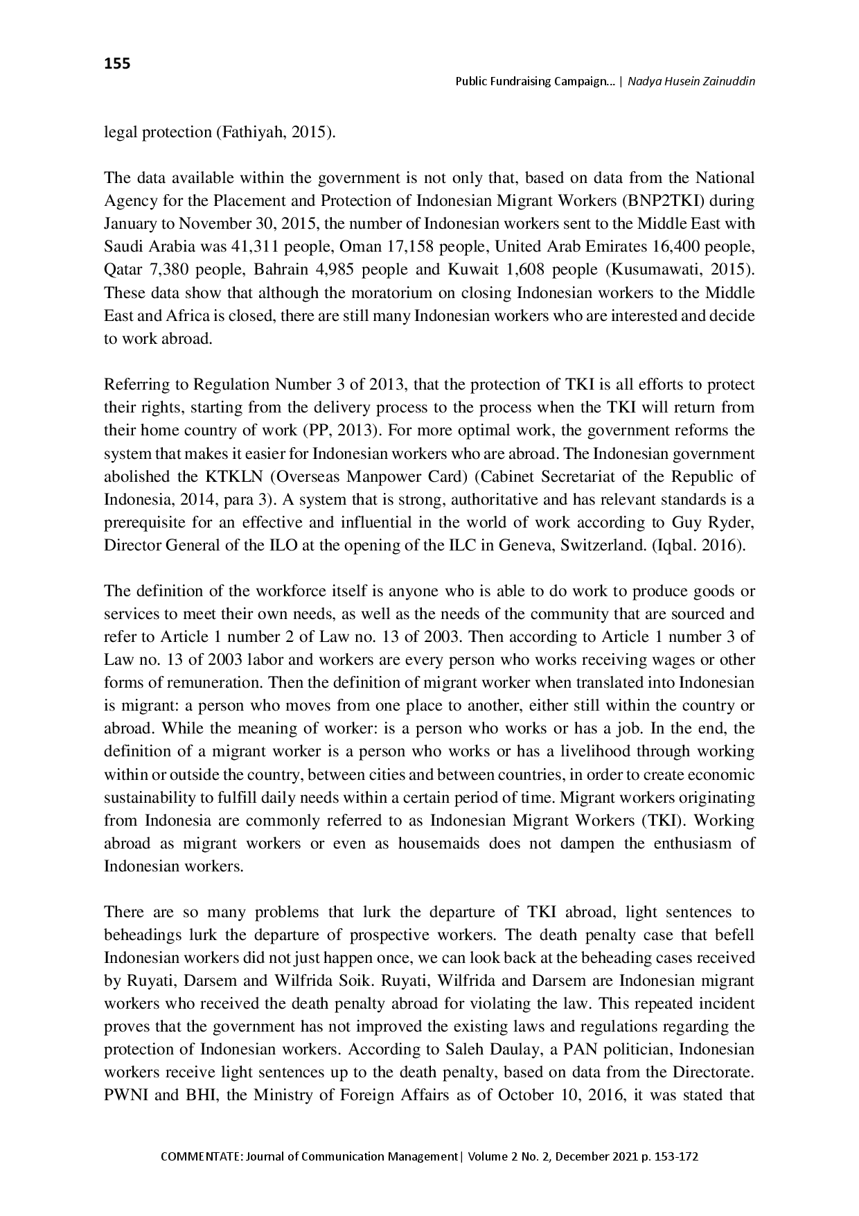 JURIS Public Fundraising Campaign By Migrant Care For Liberation of Migrant Worker Satinah From Death Penalty In Saudi Arabia