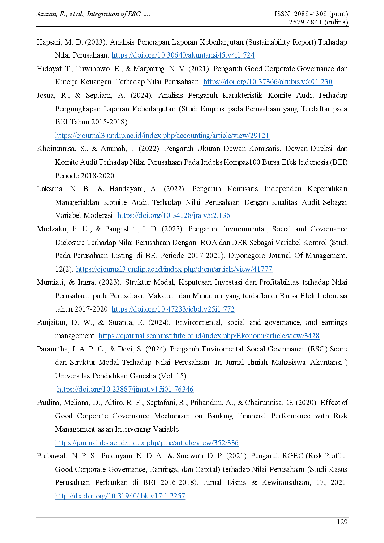 juris Integration of ESG Profitability and Good Corporate Governance Strategy for Increasing Firm Value