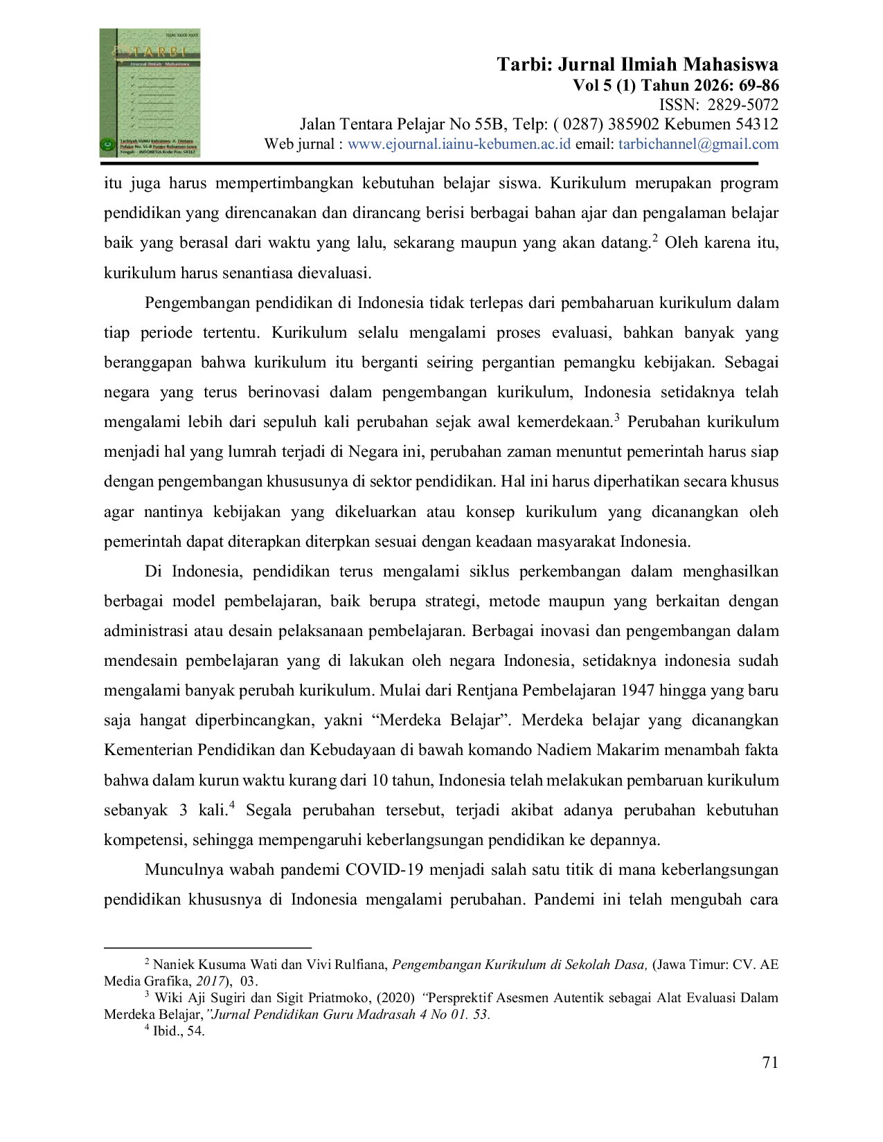 JURIS Implementasi Kurikulum Merdeka Pada Mata Pelajaran Bahasa Indonesia Kelas IV di SD Negeri Mengkowo