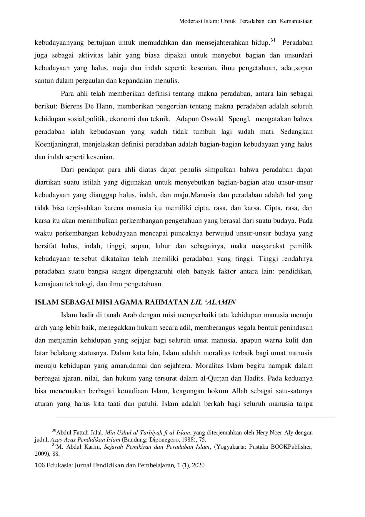 JURIS MODERASI ISLAM Untuk Peradaban dan Kemanusiaan