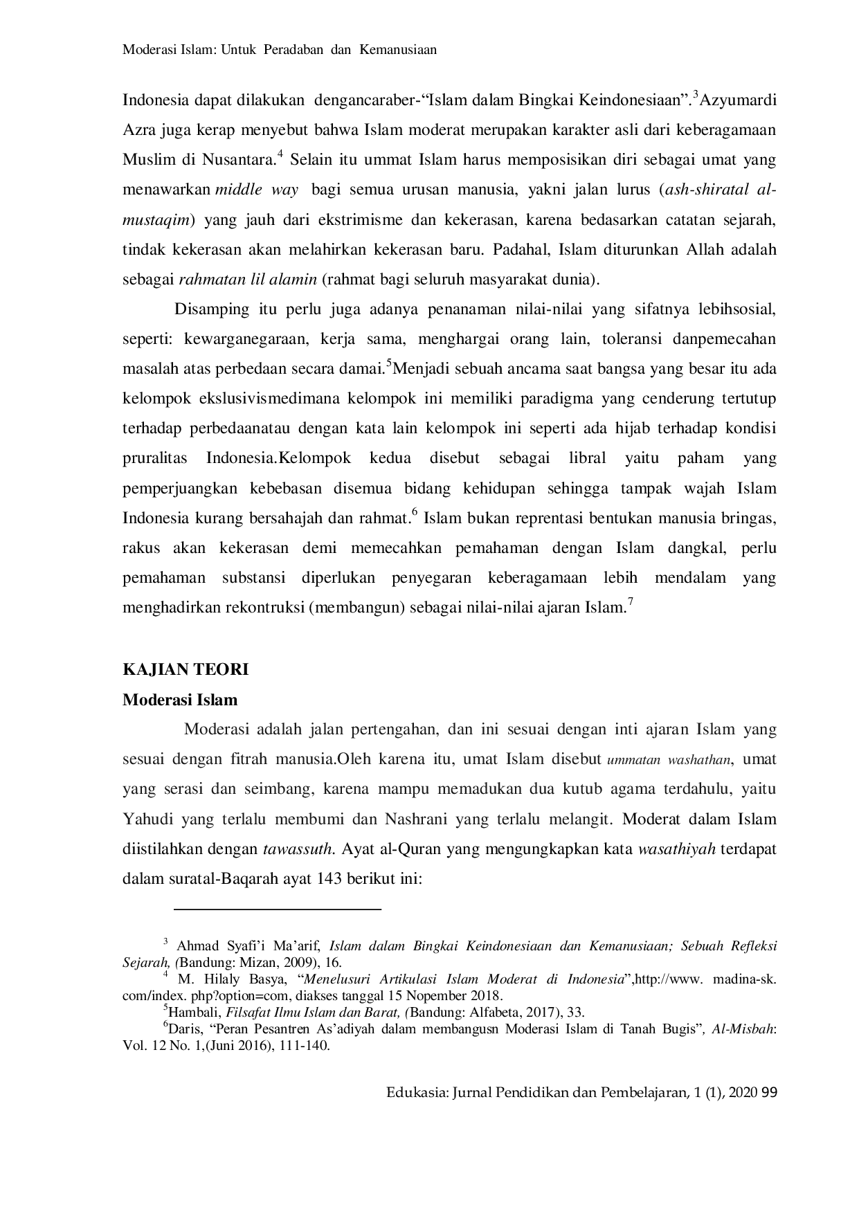 JURIS MODERASI ISLAM Untuk Peradaban dan Kemanusiaan