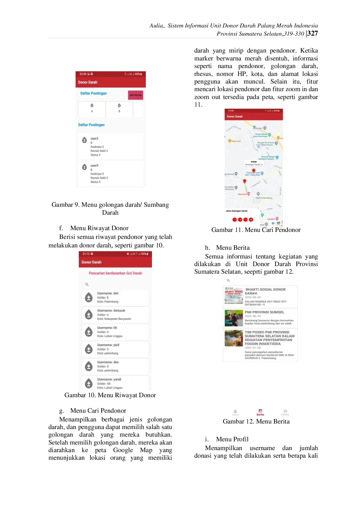 JURIS Sistem Informasi Unit Donor Darah Palang Merah Indonesia Provinsi Sumatera Selatan
