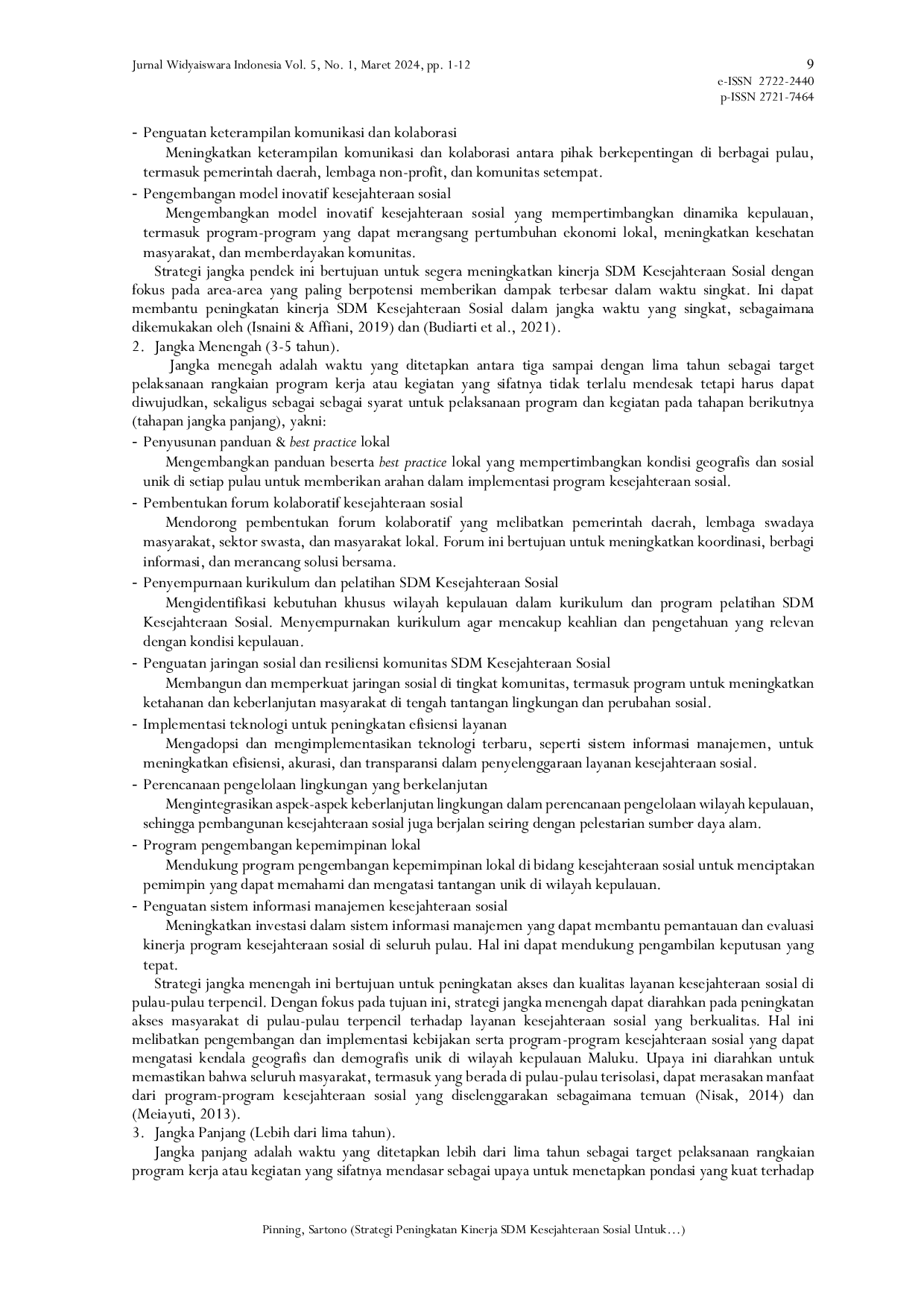 JURIS Strategi Peningkatan Kinerja SDM Kesejahteraan Sosial Untuk Akselerasi Pembangunan Kesejahteraan Sosial Berbasis Kepulauan