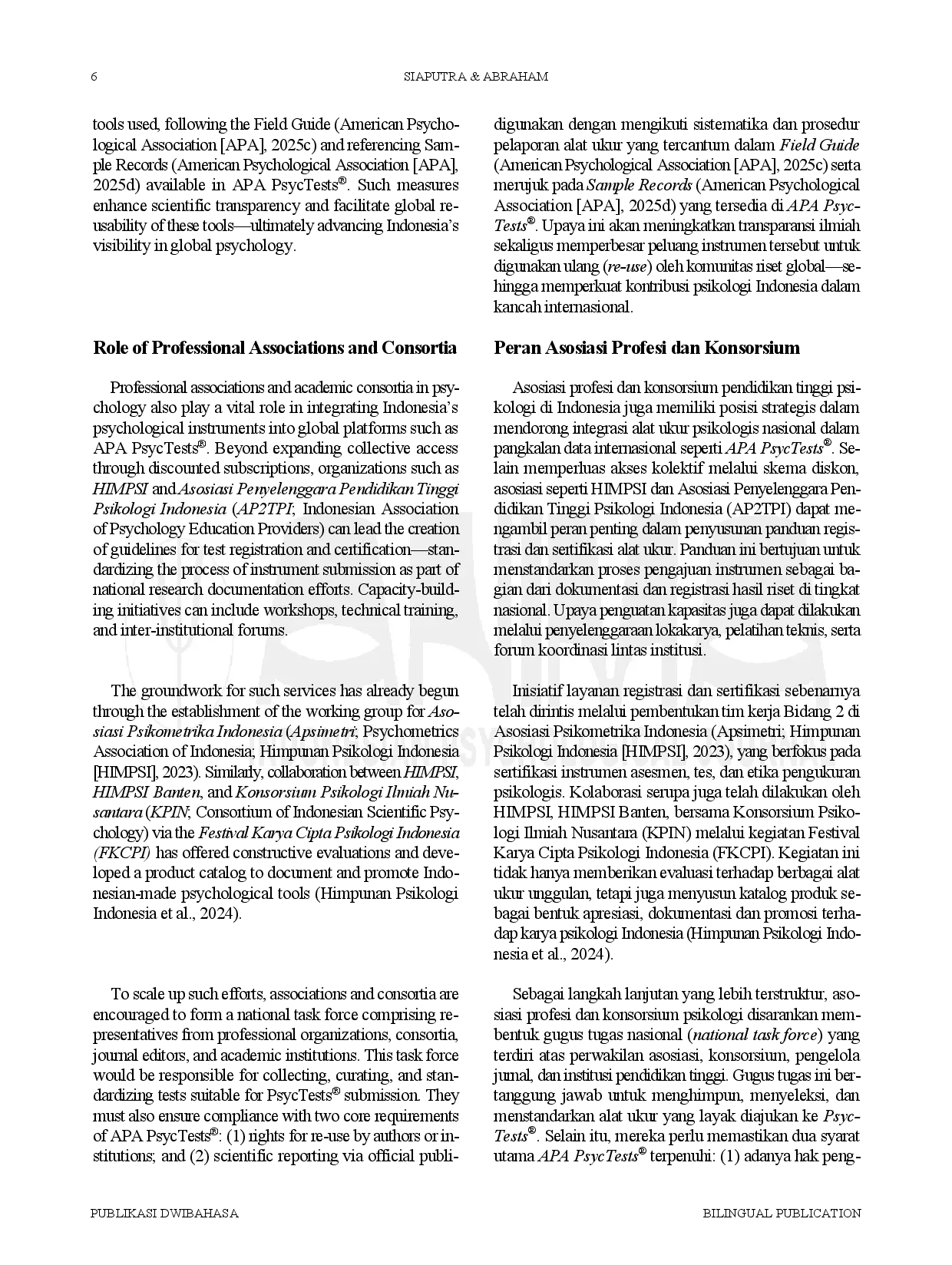 JURIS Dari Akses ke Aksi Mendorong Kontribusi Psikologi Indonesia Melalui APA PsycTests