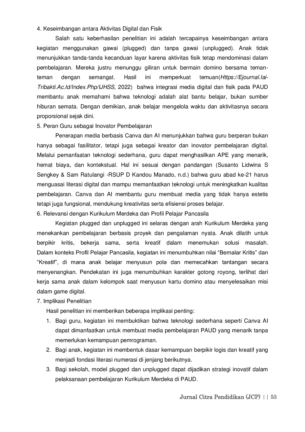 JURIS Plugged Dan Unplugged Menyenangkan Dalam Mendukung Penguatan Literasi Dan Numerasi Untuk Anak Usia Dini