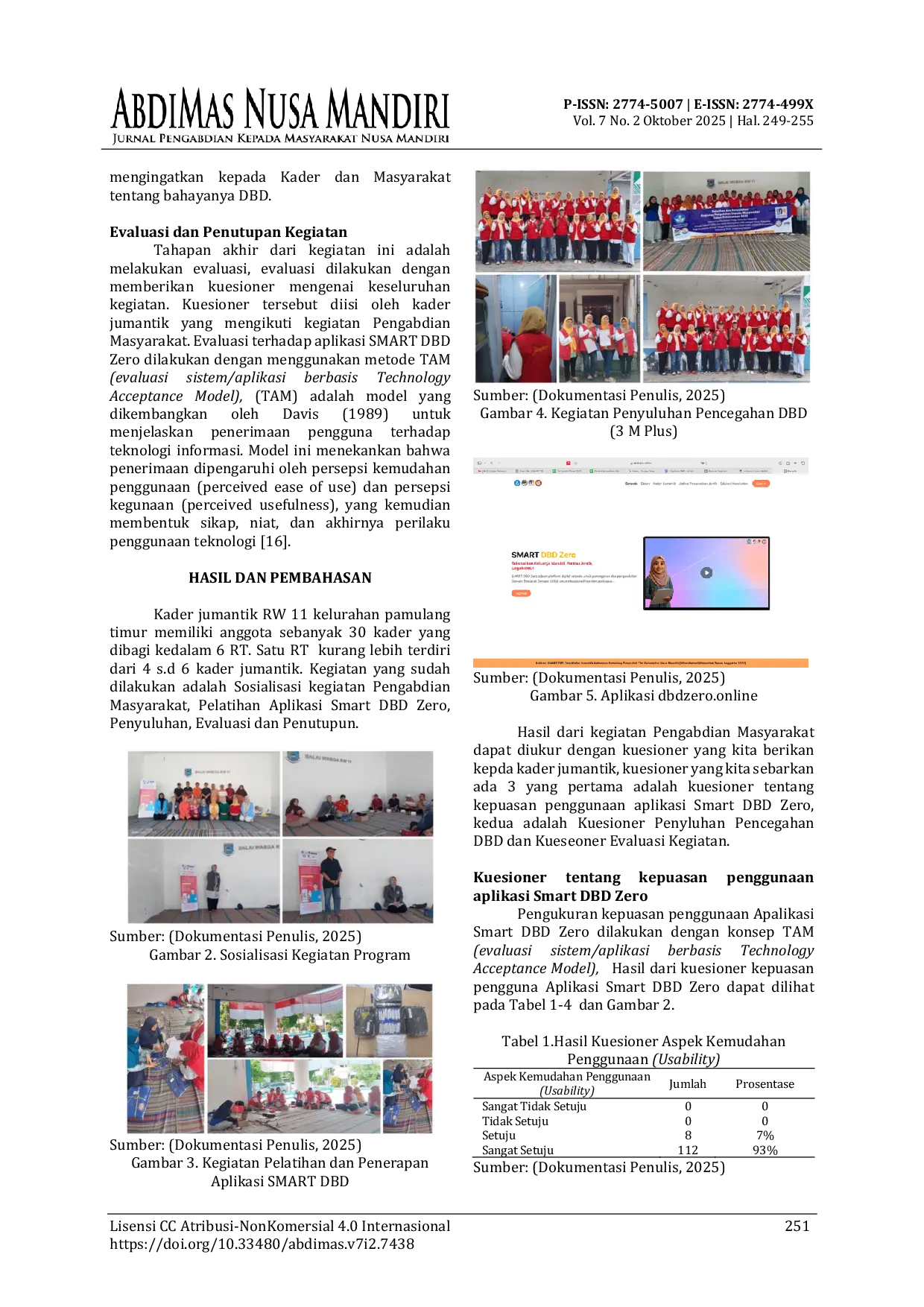 JURIS Digitalisasi Pencatatan Kader Jumantik Melalui Aplikasi Smart DBD Zero Di Kelurahan Pamulang Timur