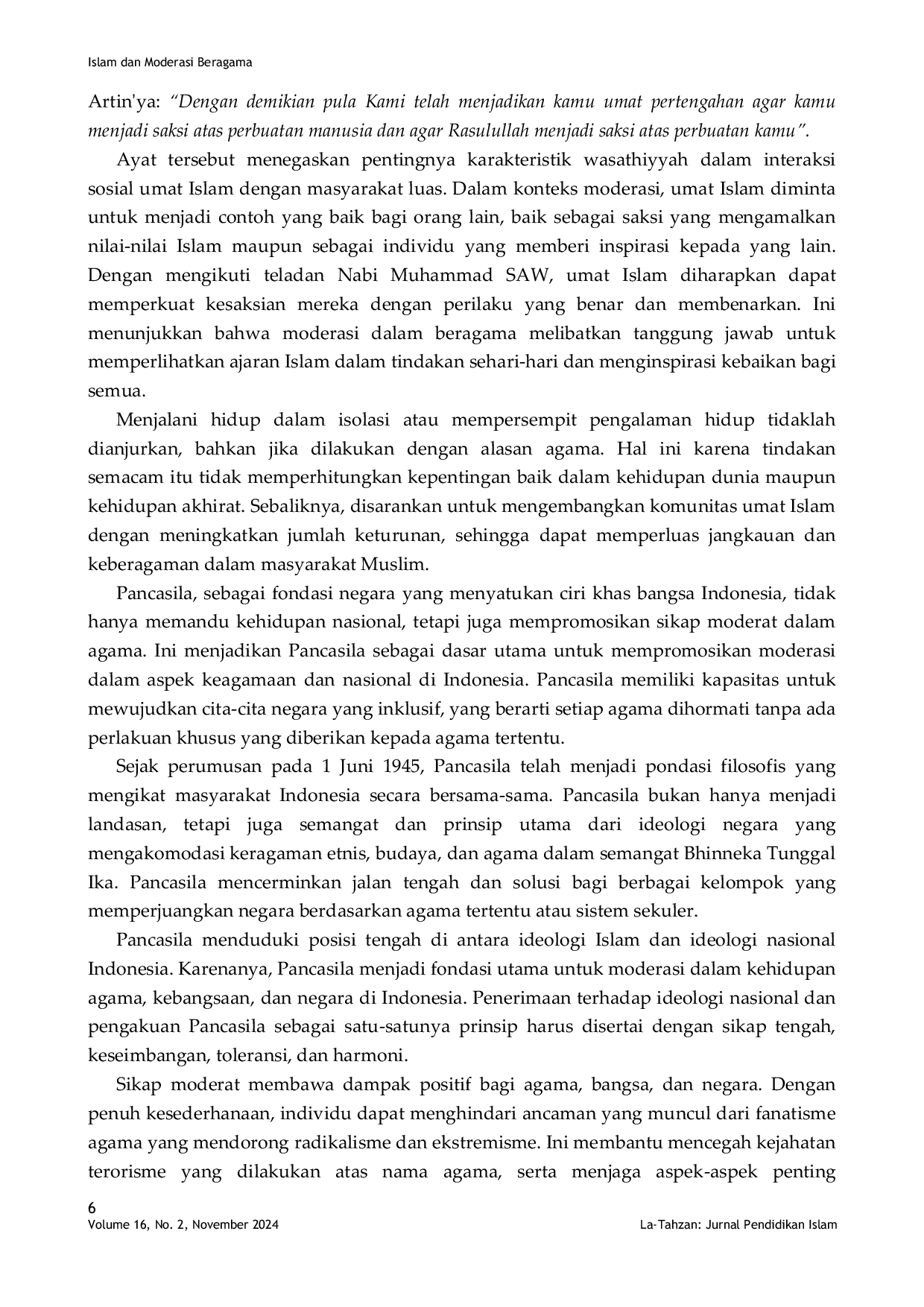 JURIS Islam dan Moderasi Beragama