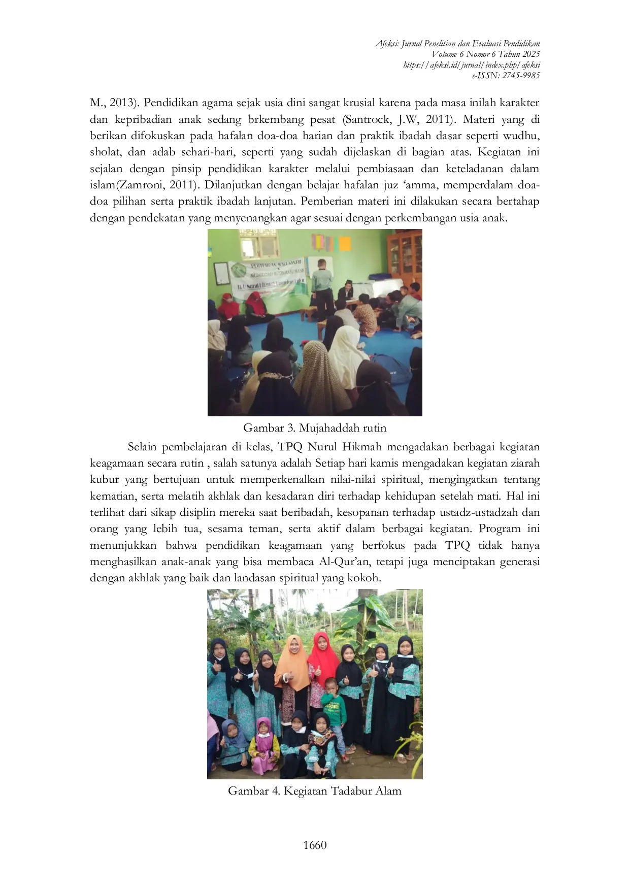 JURIS Pembentukan Karakter Religius Anak Usia Dini melalui pembelajaran di TPQ Nurul Hikmah Gumelem Kulon Susukan Banjarnegara
