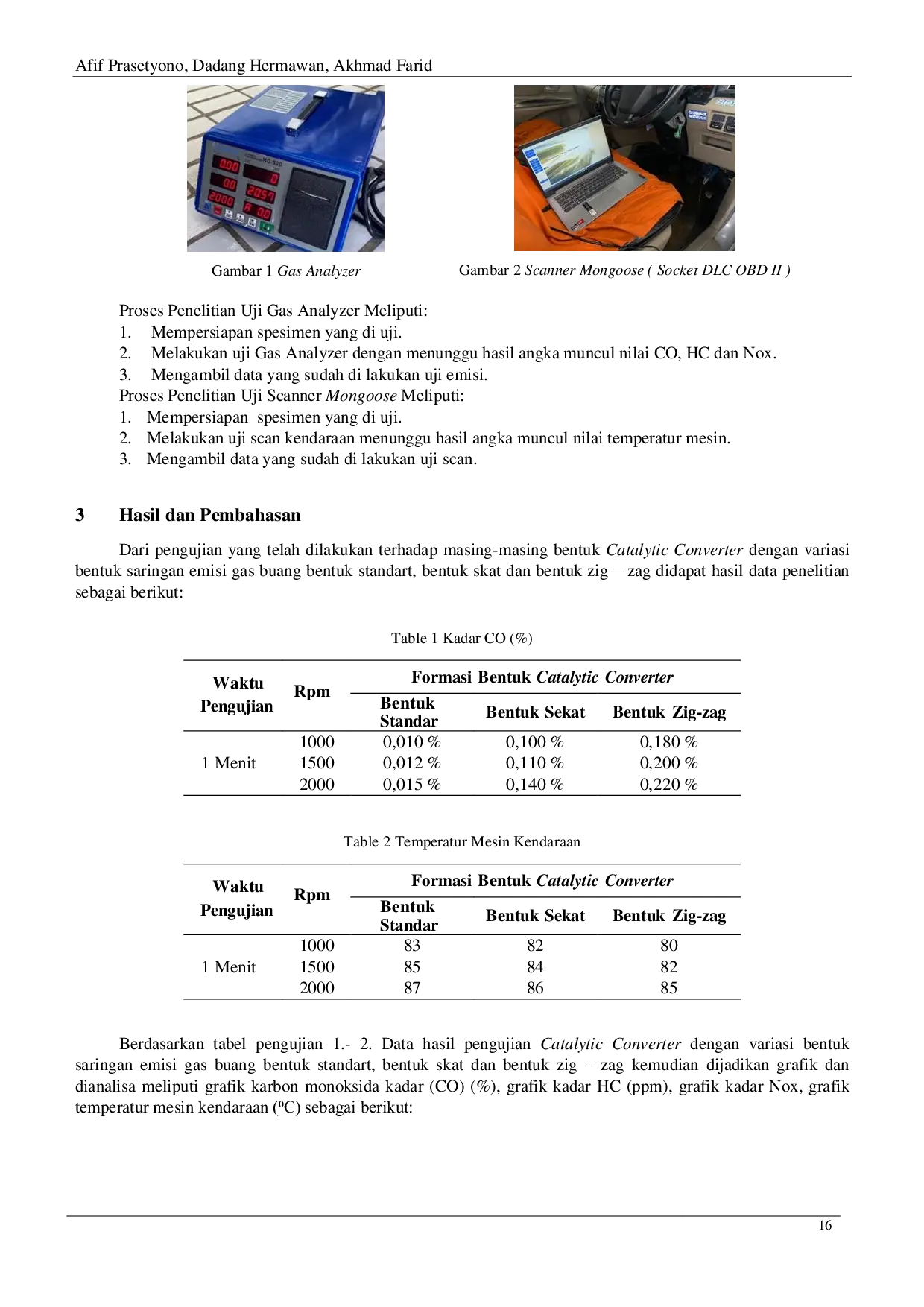 JURIS Analisa Formasi Bentuk Catalytic Converter pada Knalpot Toyota Jenis MPV Guna Meminimalisir Emisi Gas Buang