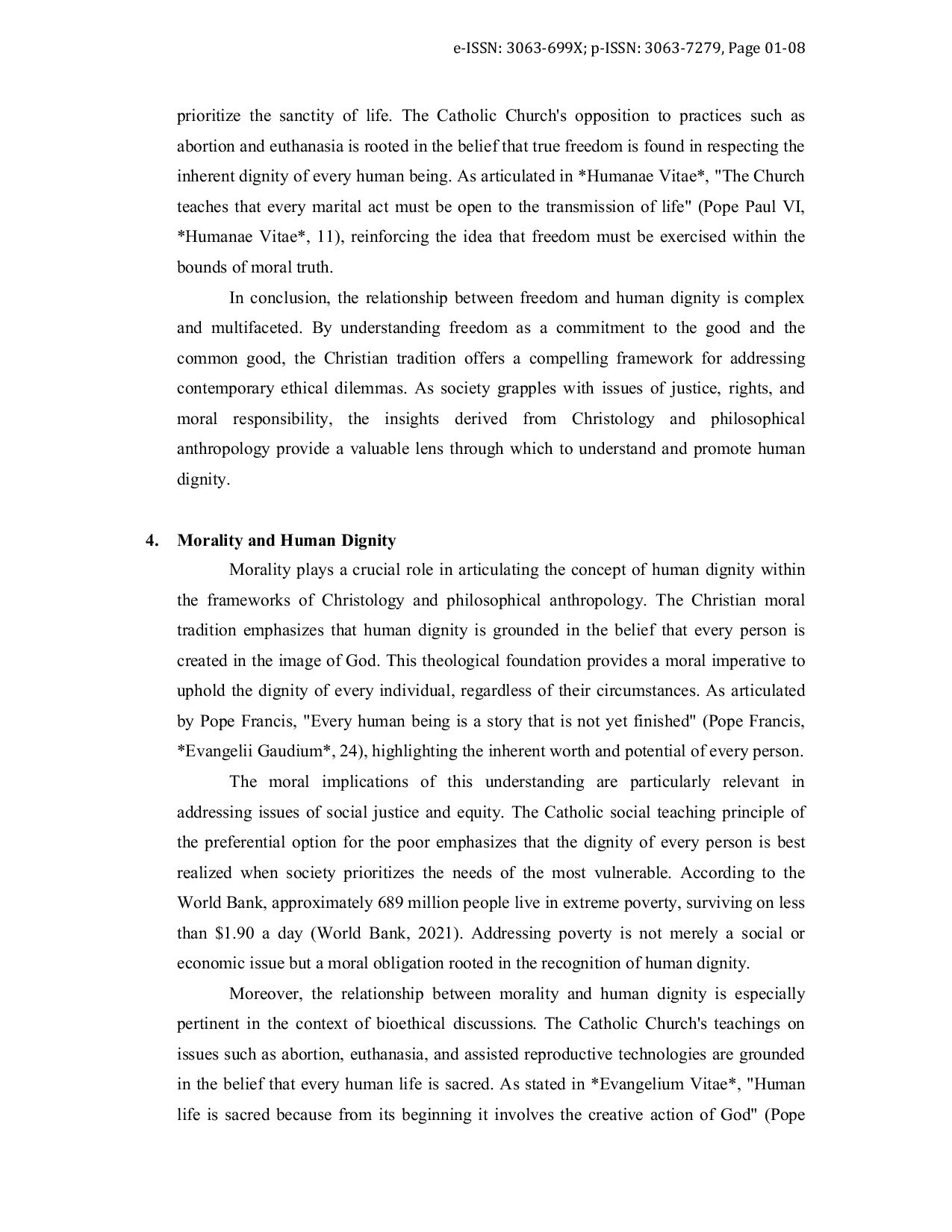 JURIS Christology and Philosophical Anthropology Understanding Human Dignity