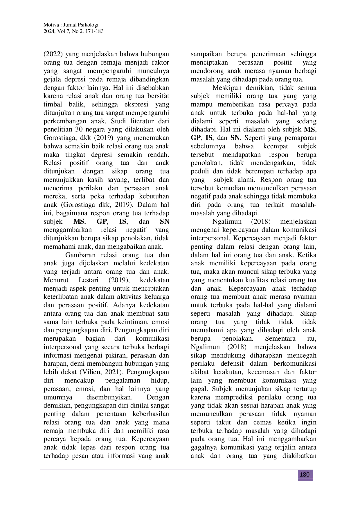 JURIS Relasi Anak dan Orang Tua Pada Remaja Akhir Dengan Indikasi Depresi