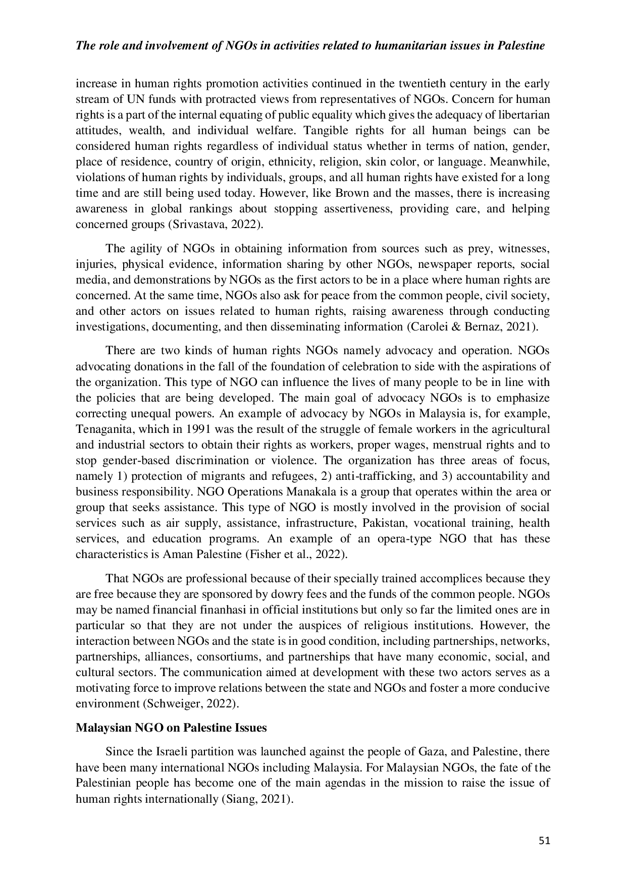 juris The role and involvement of NGOs in activities related to humanitarian issues in Palestine