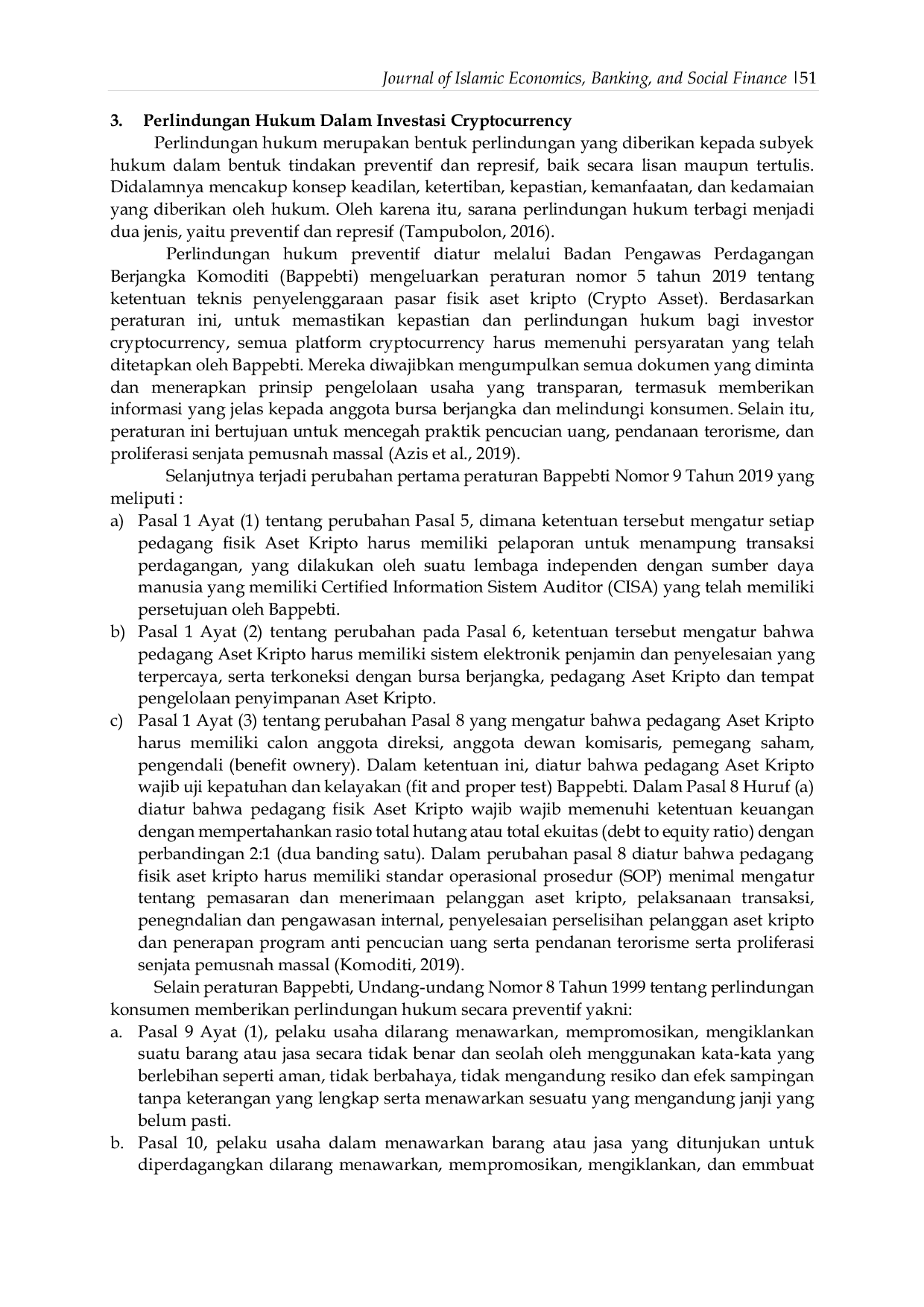 JURIS Analisis Hukum Islam dan Hukum Positif di Indonesia Terhadap Investasi Cryptocurrency