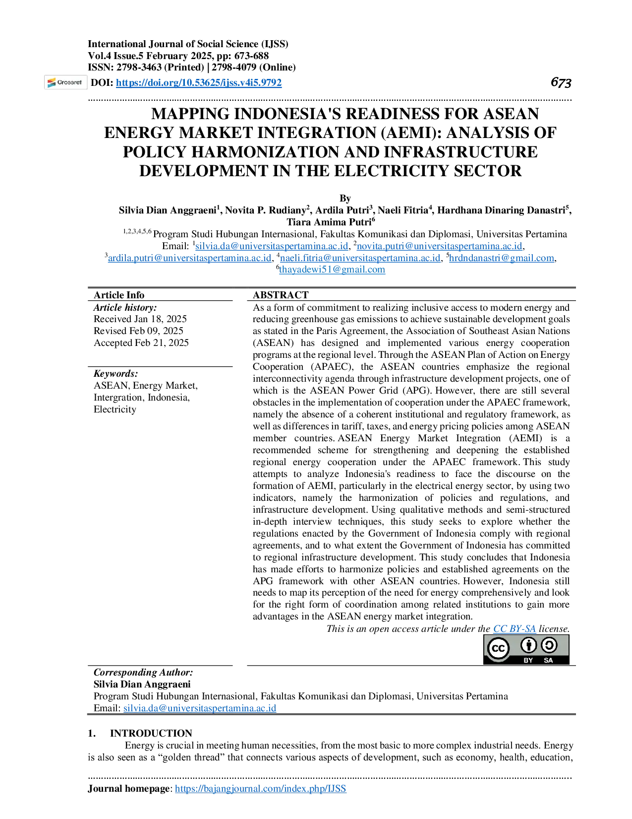 JURIS Mapping Indonesia s Readiness for ASEAN Energy Market Integration AEMI Analysis of Policy Harmonization and Infrastructure Development in the Electricity Sector