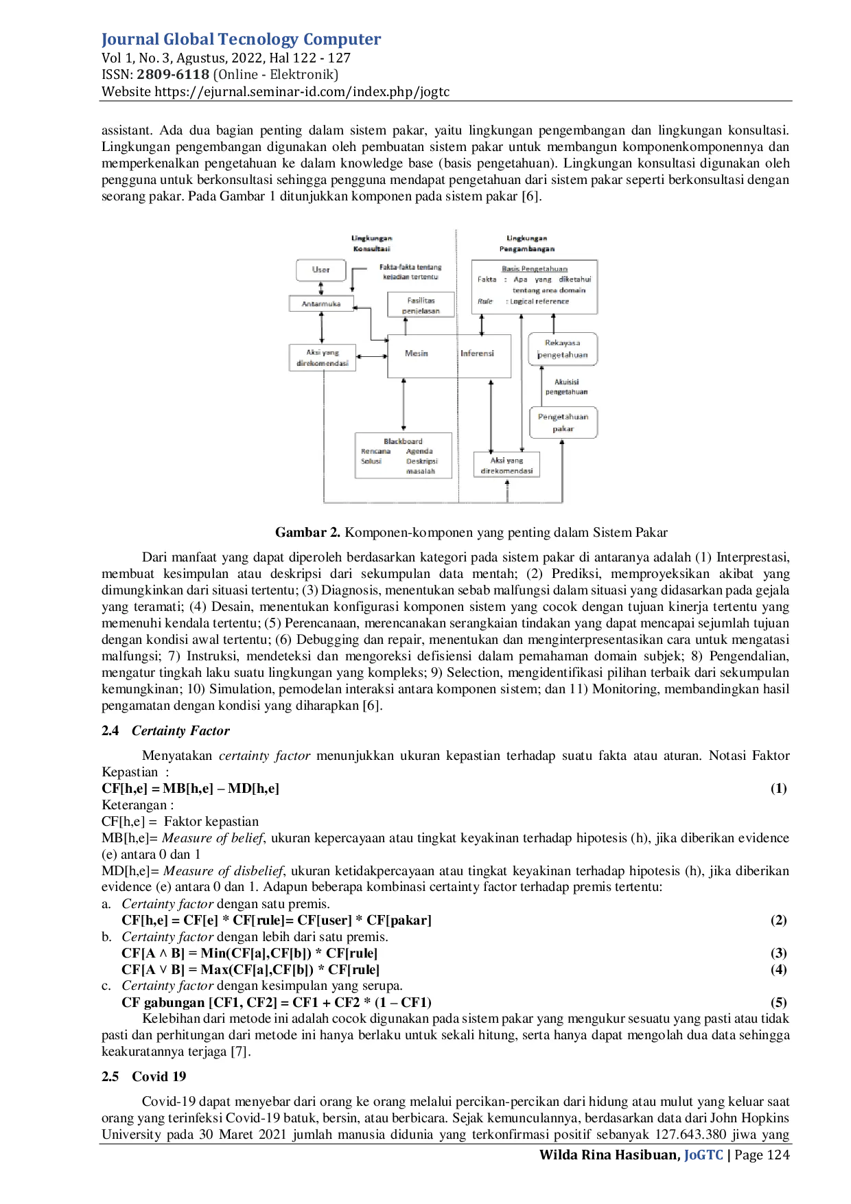 JURIS Sistem Pakar Untuk Menscrening Tingkat Distress Mahasiswa Di Masa Covid 19 Menggunakan Metode Certainty Factor