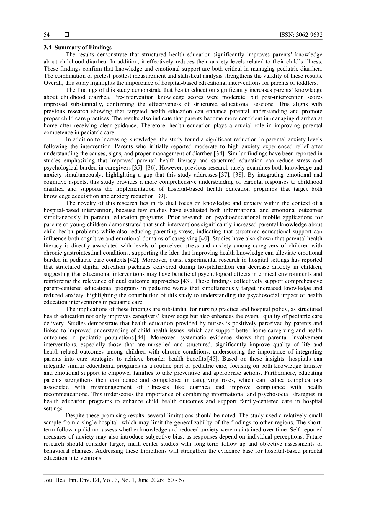 JURIS The Effect of Health Education on Childhood Diarrhea on Knowledge and Anxiety Levels of Parents with Toddlers at Abdul Wahab Syahranie Regional Hospital Samarinda