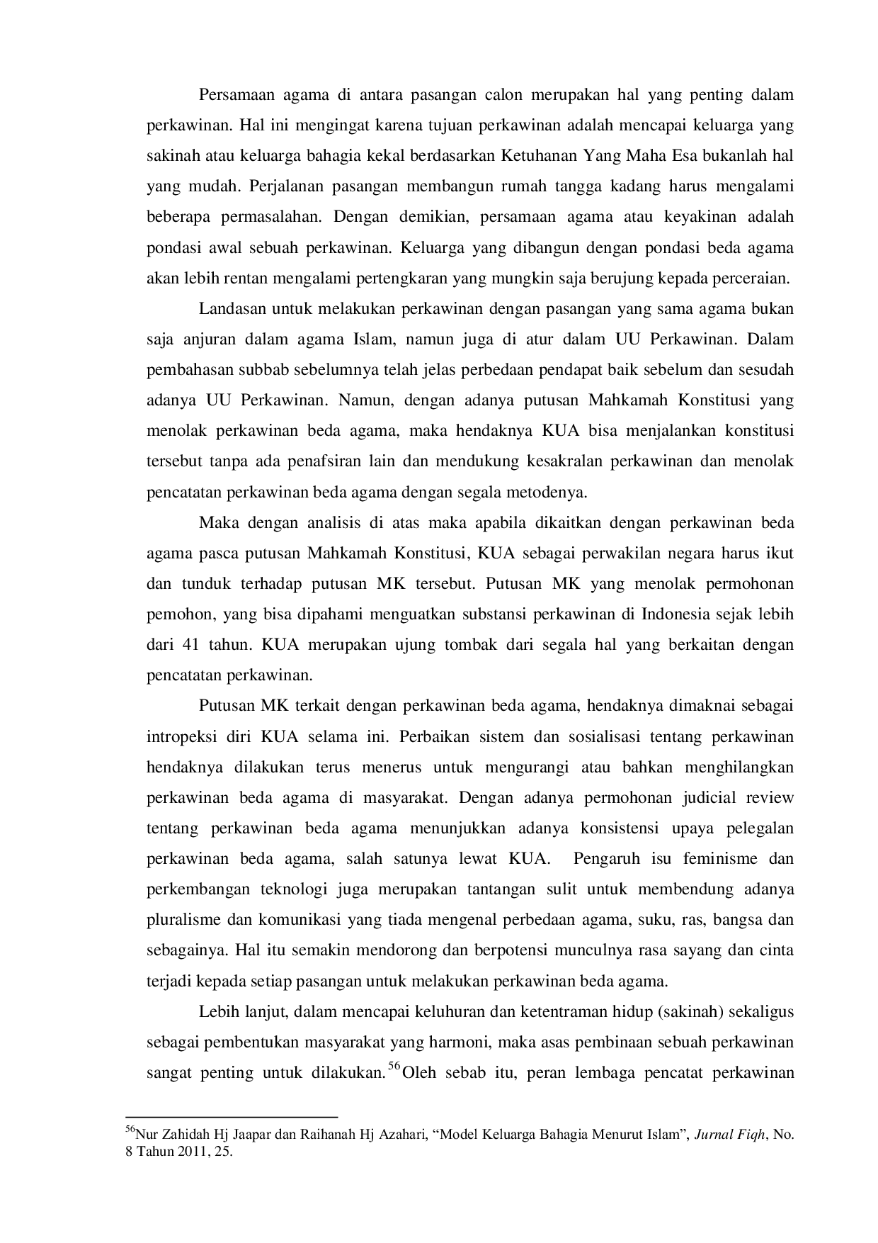 JURIS Peranan Kantor Urusan Agama KUA dalam Mewujudkan Keluarga Sakinah Pasca Putusan Mahkamah Konstitusi tentang Perkawinan Beda Agama