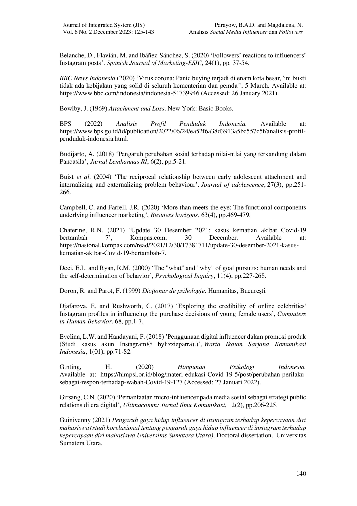 JURIS Analisis Social Media Influencer dan Followers dalam Mendorong Ikatan Emosional dan Niat Pengadopsian Perubahan Perilaku Masyarakat di Masa Pandemi Covid 19