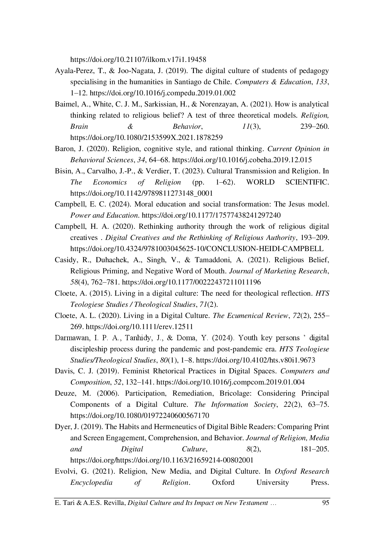 juris Digital Culture and Its Impact on New Testament Interpretations and Religious Practices