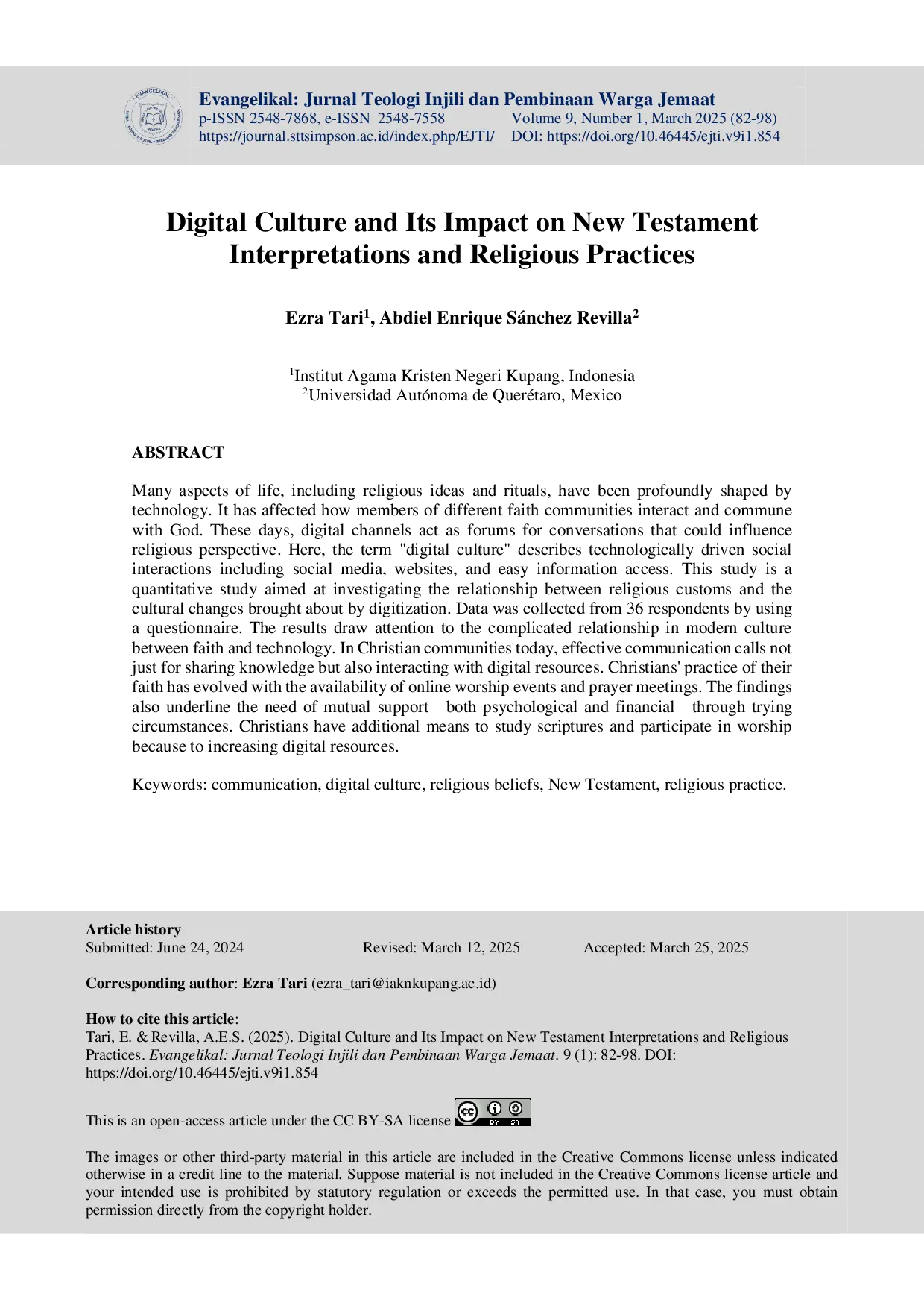 juris Digital Culture and Its Impact on New Testament Interpretations and Religious Practices