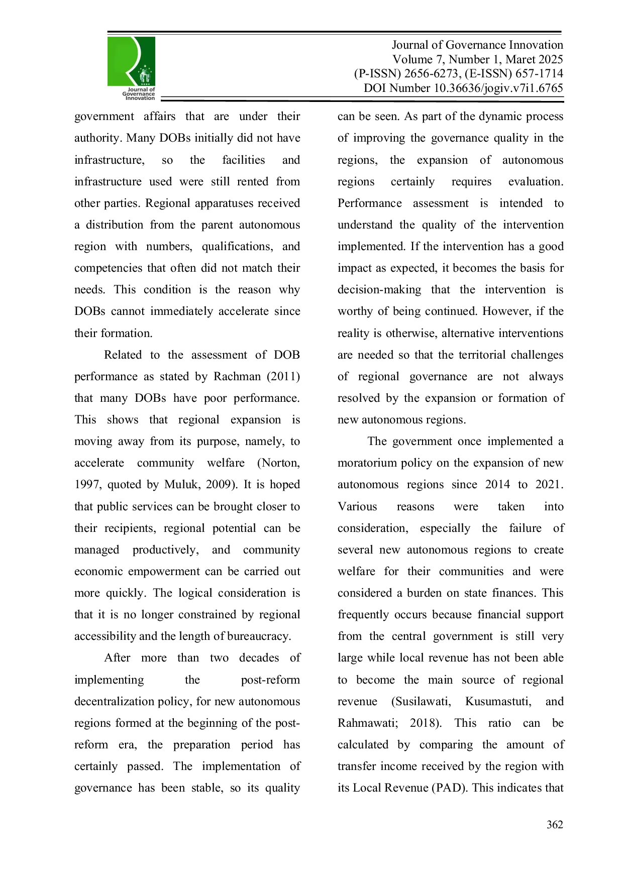 JURIS The Opportunities for the Establishment of Madura Province Weighing Capacities and Challenges