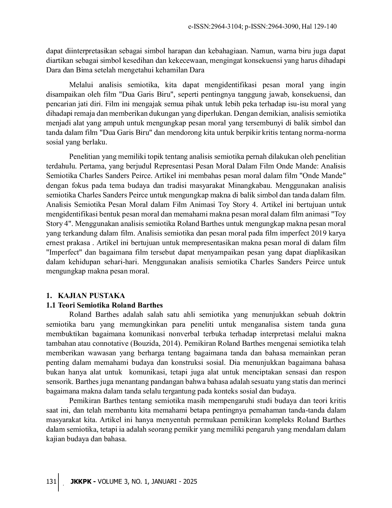 JURIS Analisis Semiotika Pesan Moral Dalam Film Dua Garis Biru Teori Roland Barthes