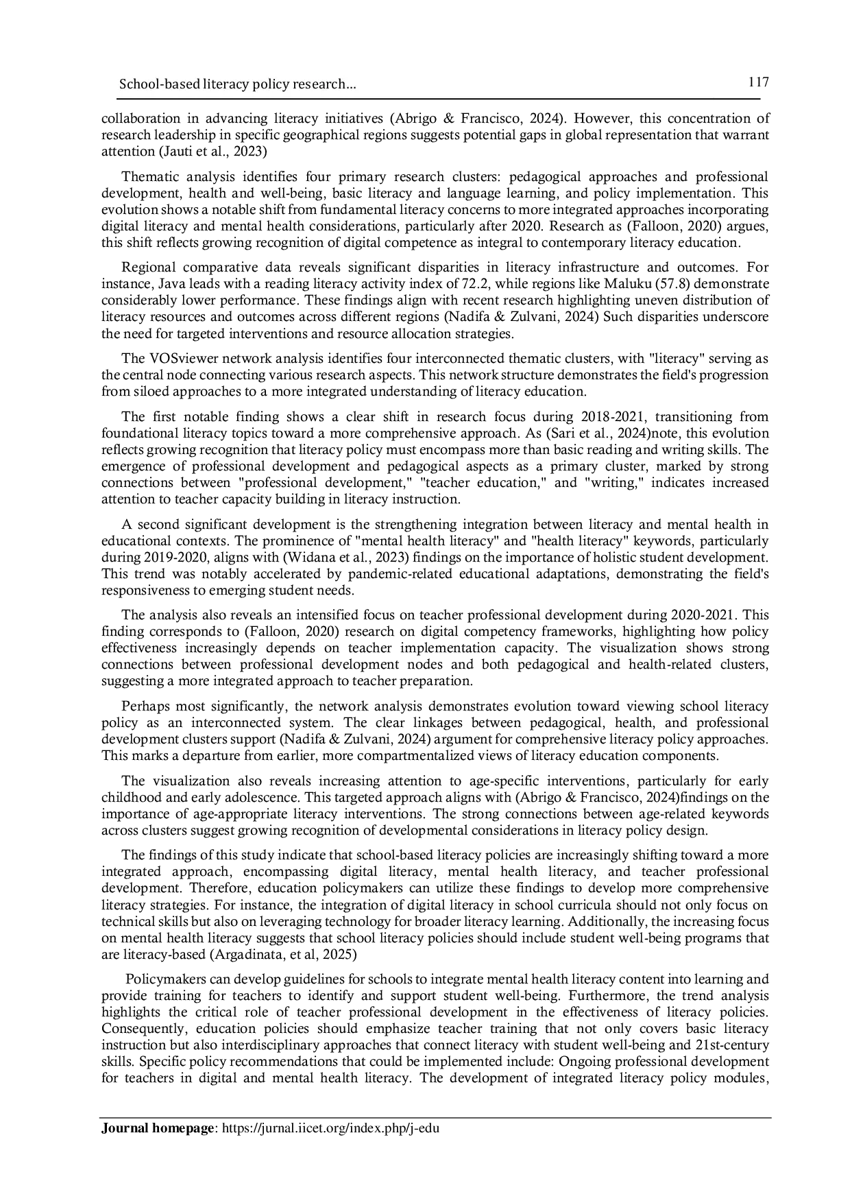 JURIS School based literacy policy research 2014 2024 global trends networks and thematic developments