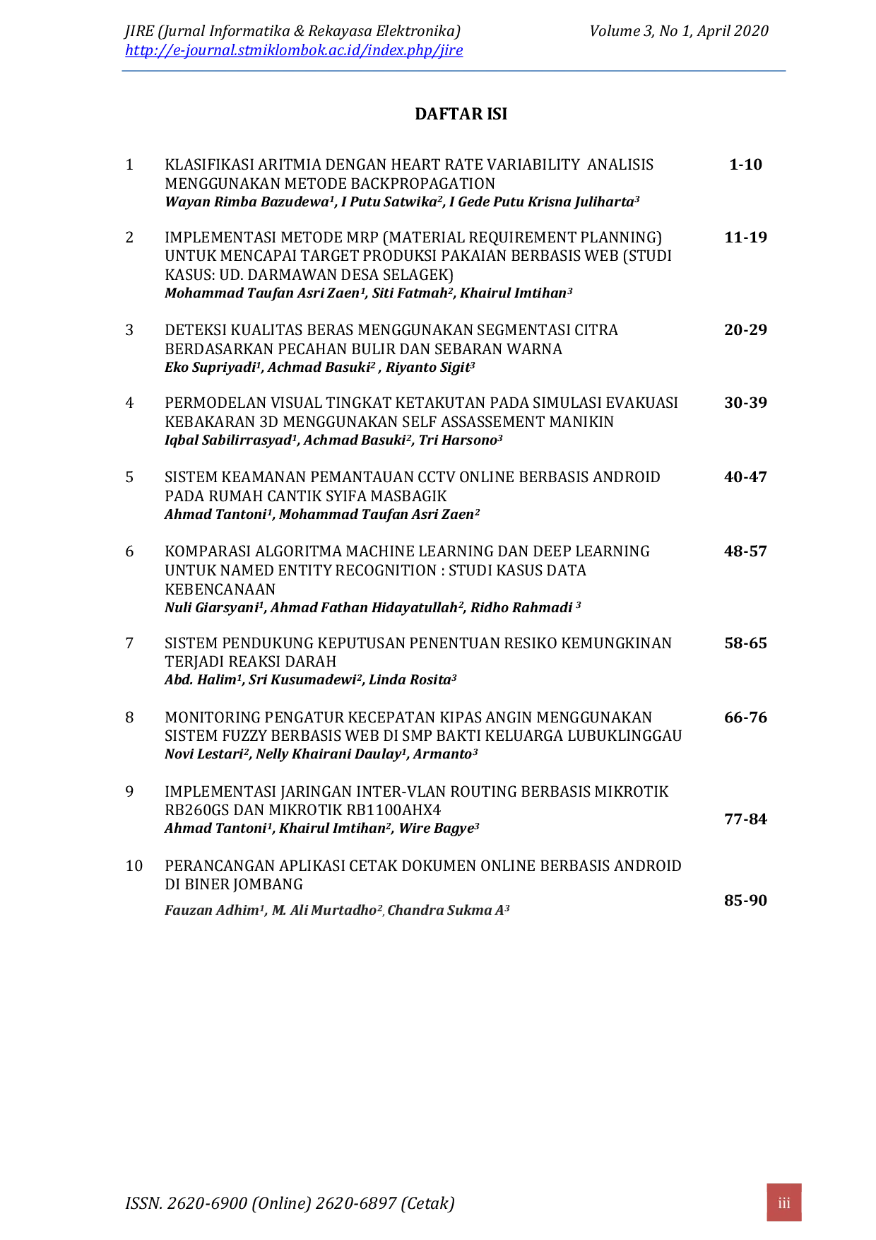 JURIS Klasifikasi Aritmia Dengan Heart Rate Variability Analisis Menggunakan Metode Backpropagation