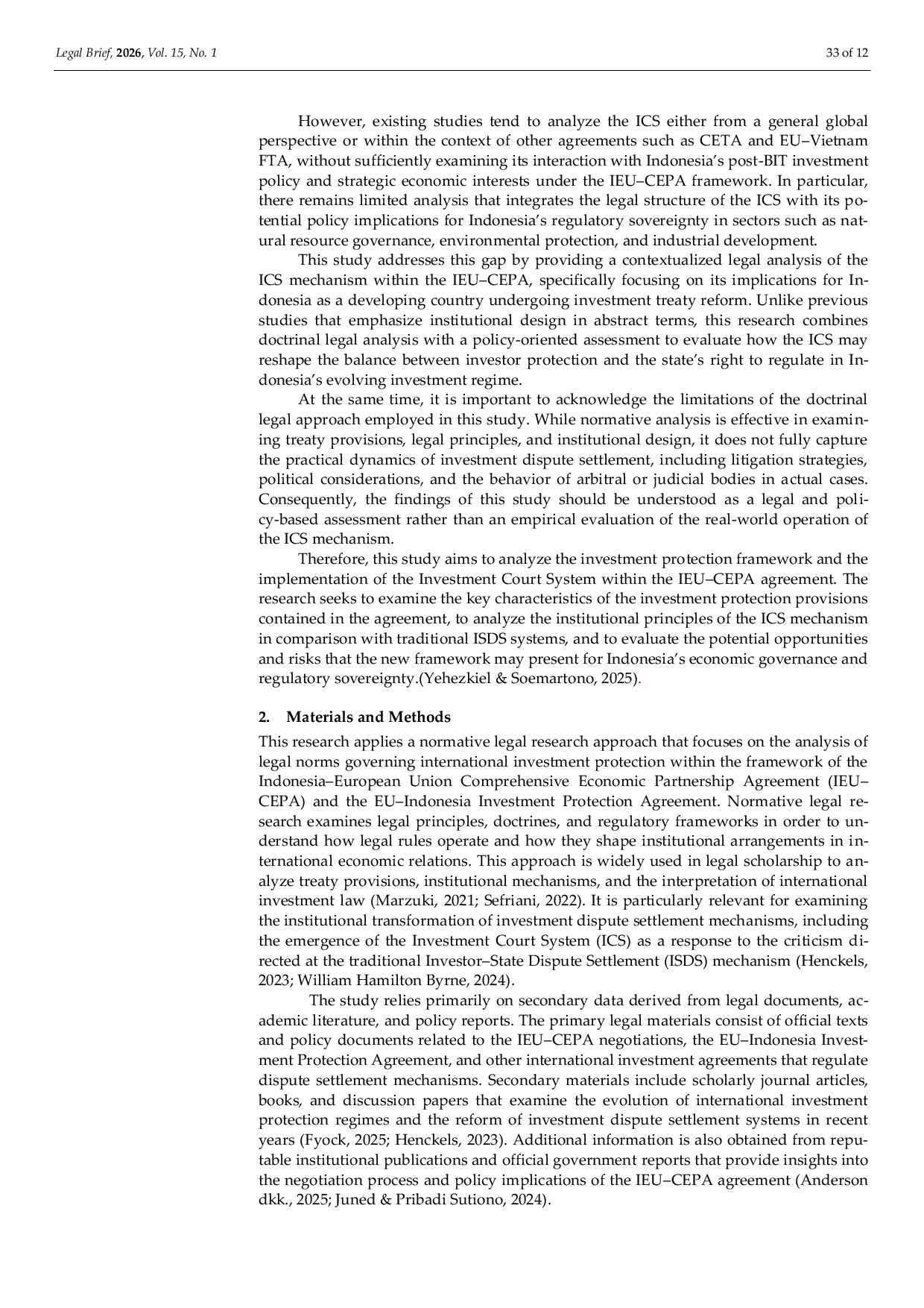 JURIS Investment Protection And The Investment Court System In The Eu Indonesia Comprehensive Economic Partnership