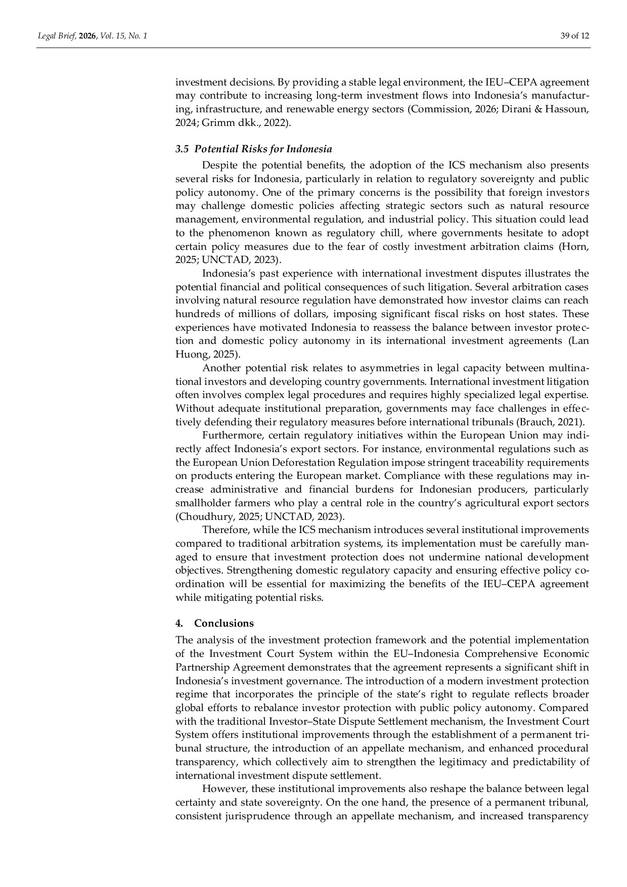 JURIS Investment Protection And The Investment Court System In The Eu Indonesia Comprehensive Economic Partnership
