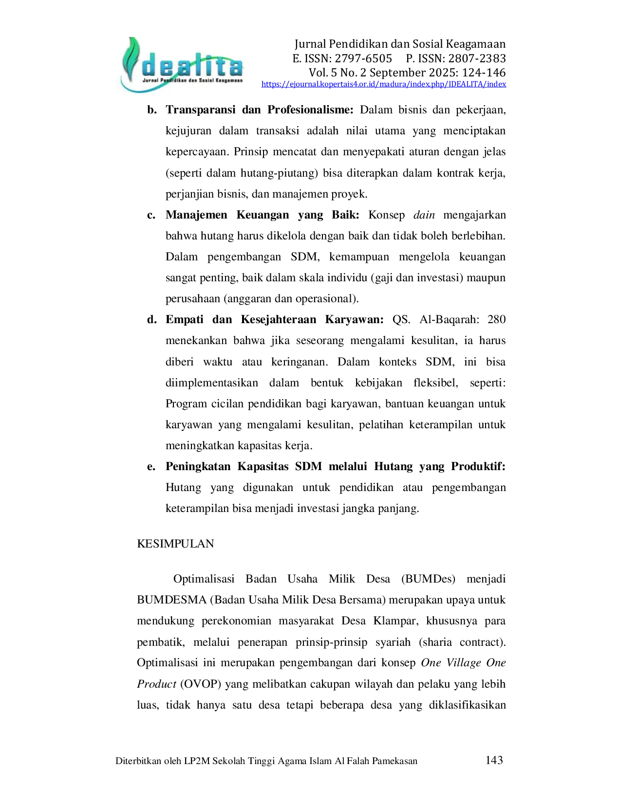 JURIS Optimalisasi Bumdesma kampung batik based on One Village One Product One Village One Prpduct