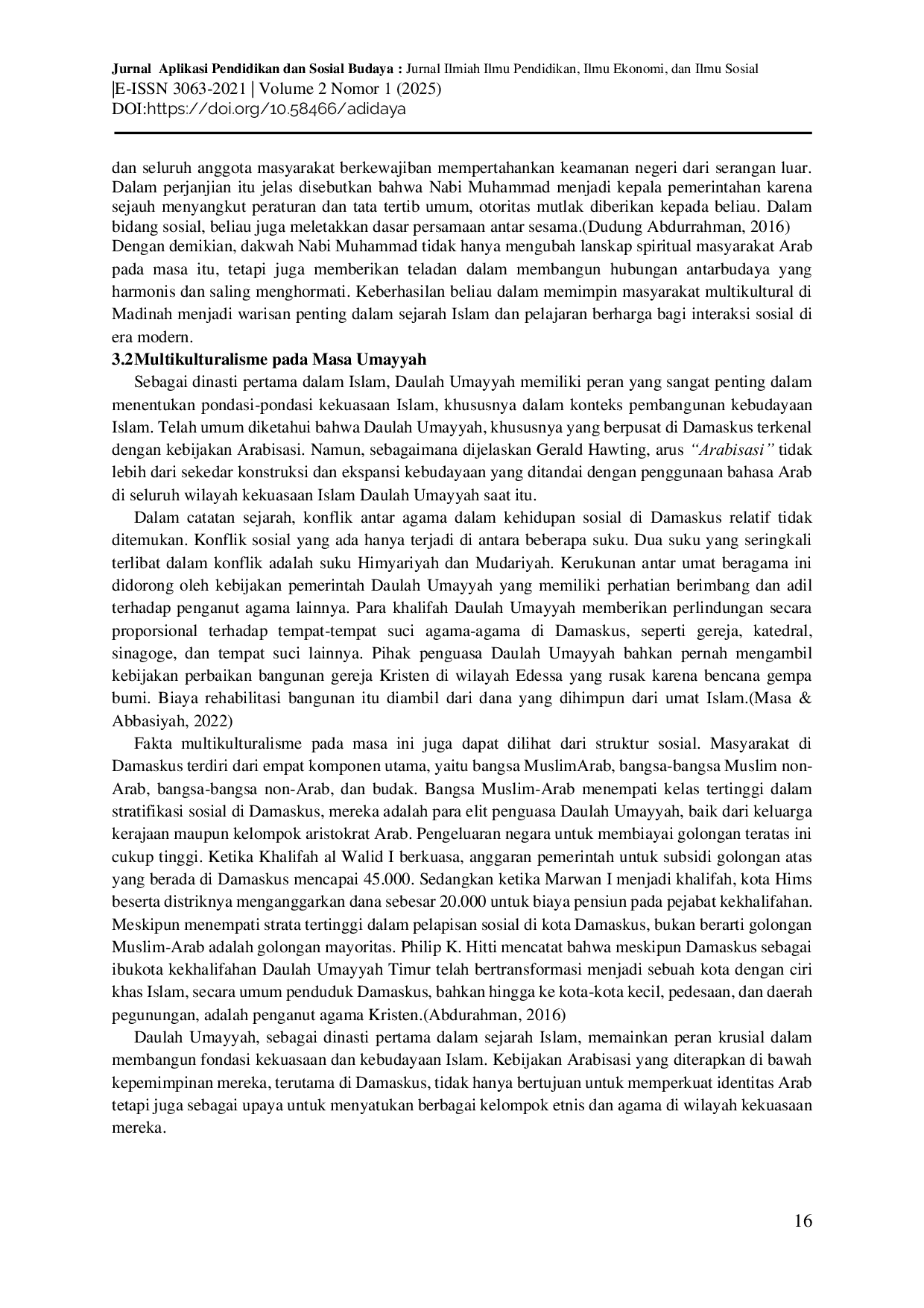 JURIS Multikulturalisme dalam Sejarah Islam