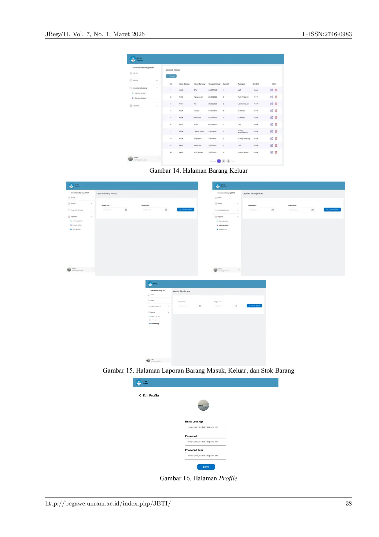 JURIS UI UX Design of a Web Based Inventory Information System at the Educational Quality Assurance Agency of West Nusa Tenggara Province