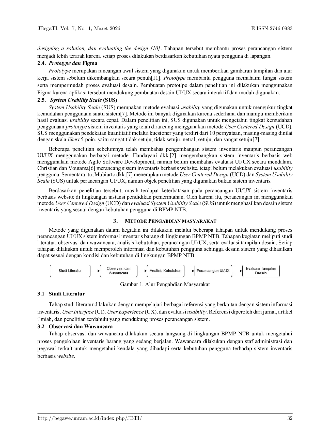 JURIS UI UX Design of a Web Based Inventory Information System at the Educational Quality Assurance Agency of West Nusa Tenggara Province