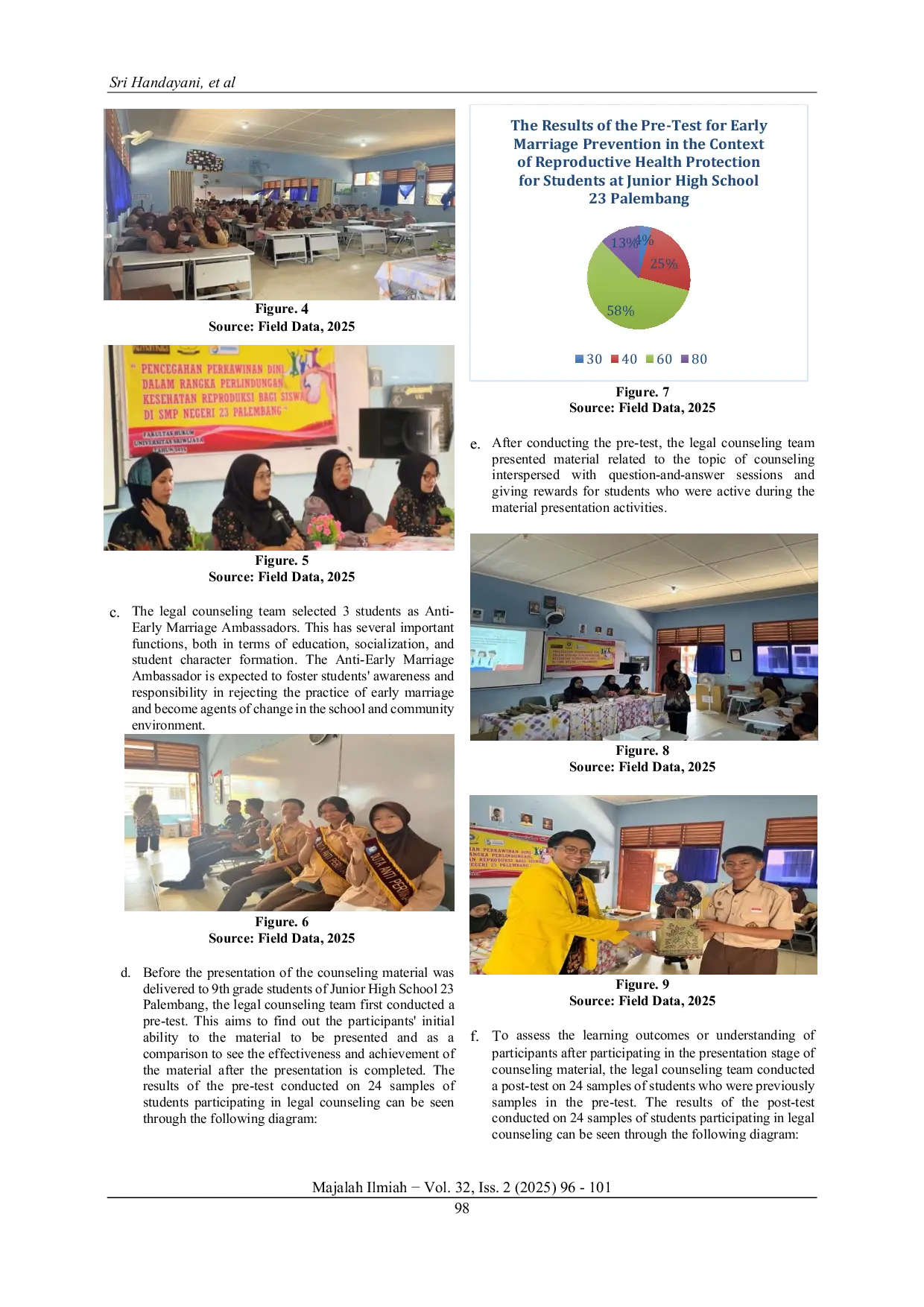 JURIS Legal Counceling on Early Marriage Prevention in the Context of Reproductive Health Protection for Junior High School Students