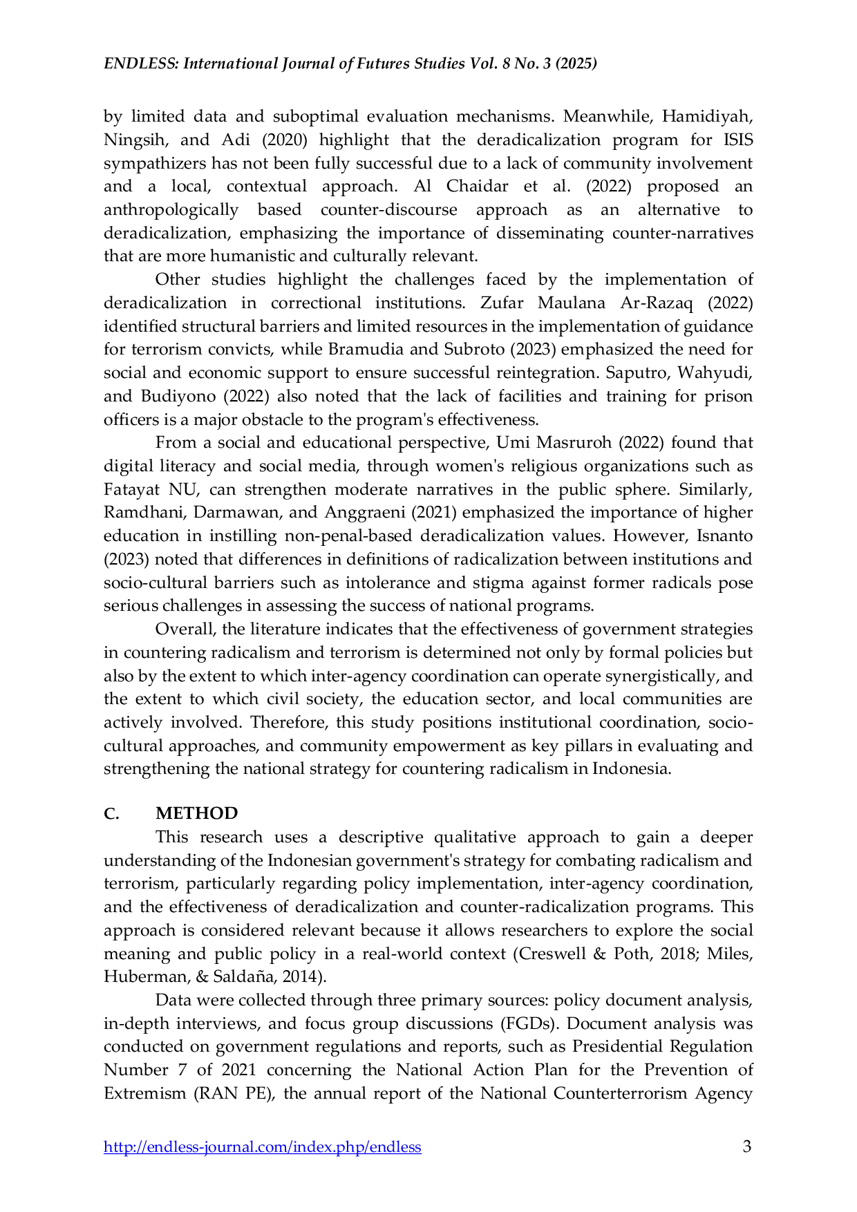 JURIS Government Strategy in Efforts to Combat Radicalism and Terrorism in Indonesia