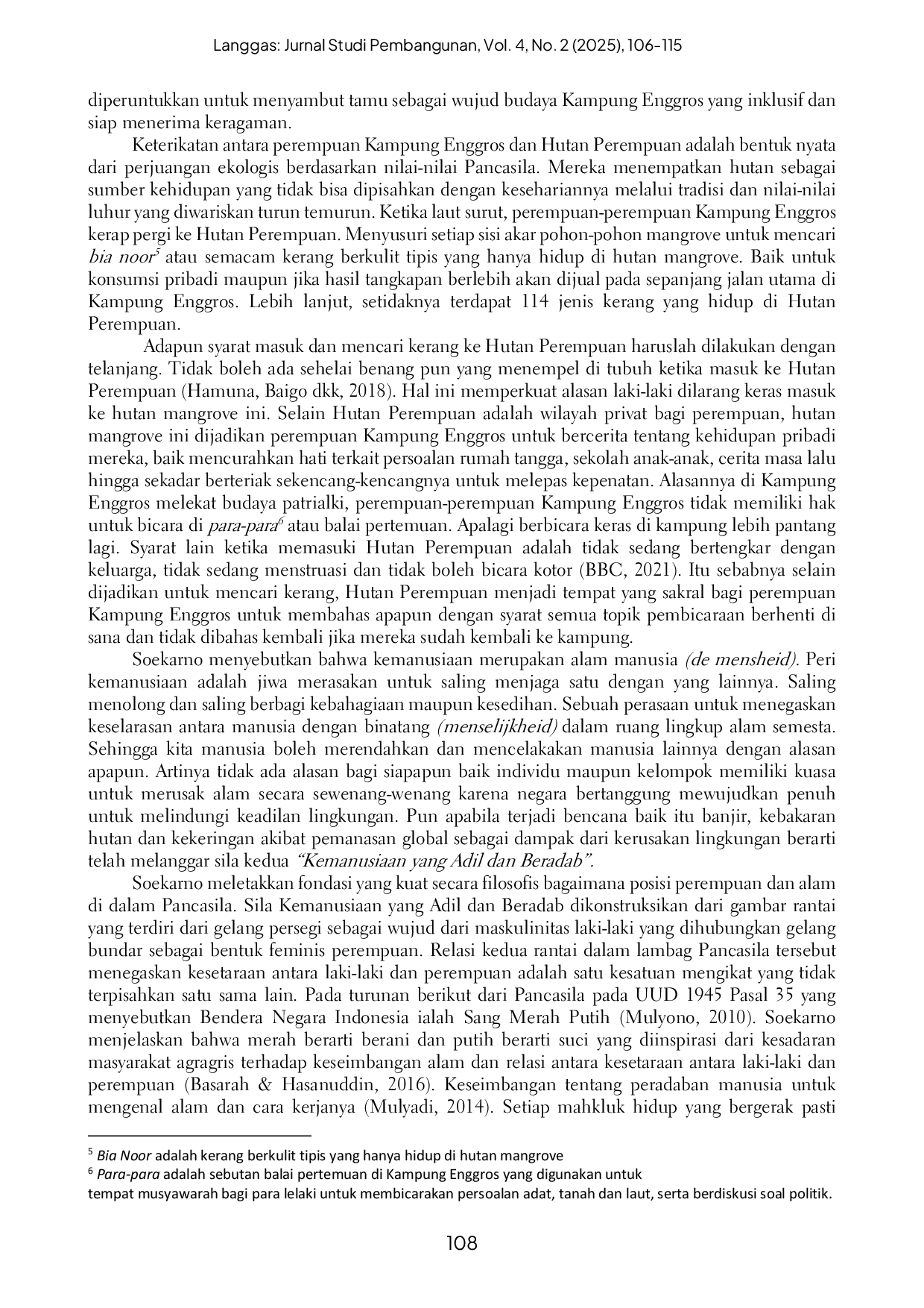 JURIS Membumikan Pancasila melalui Kearifan Lokal Perempuan Menjaga Hutan Perempuan di Kampung Enggros Papua