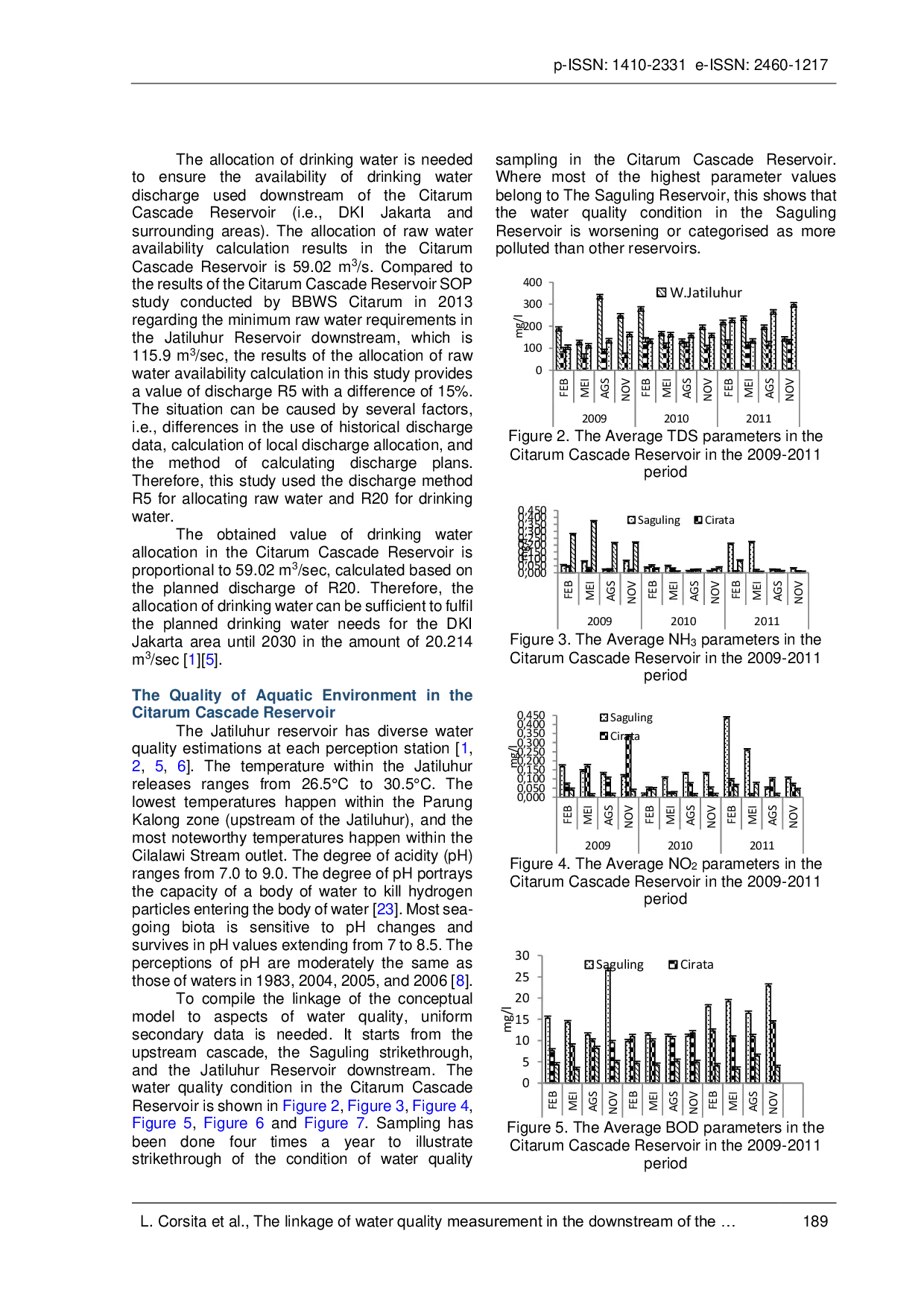 JURIS The linkage of water quality measurement the downstream of the Citarum cascade reservoir management