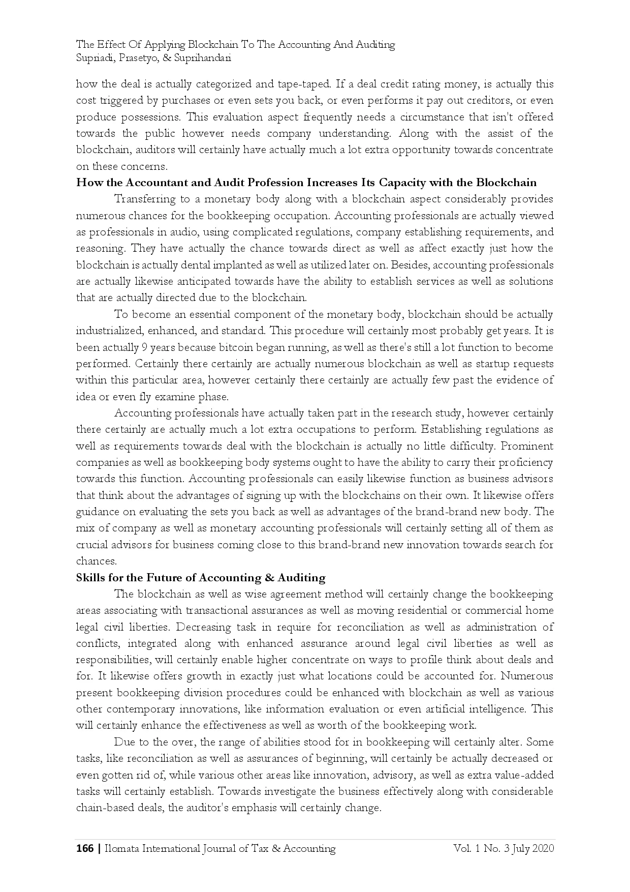 juris The Effect of Applying Blockchain to The Accounting and Auditing