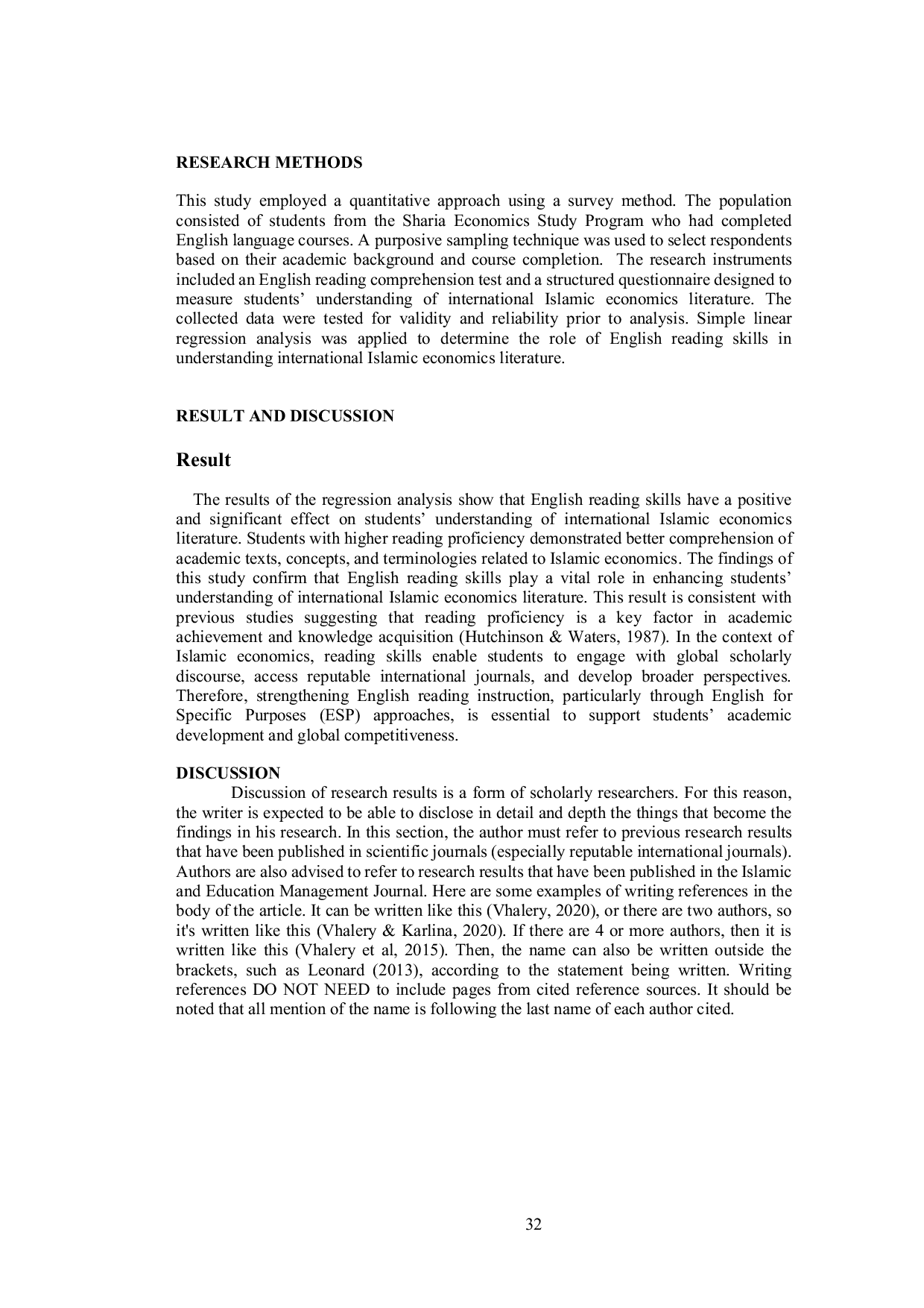 JURIS The Role of English Reading Skills in Understanding International Islamic Economics Literature
