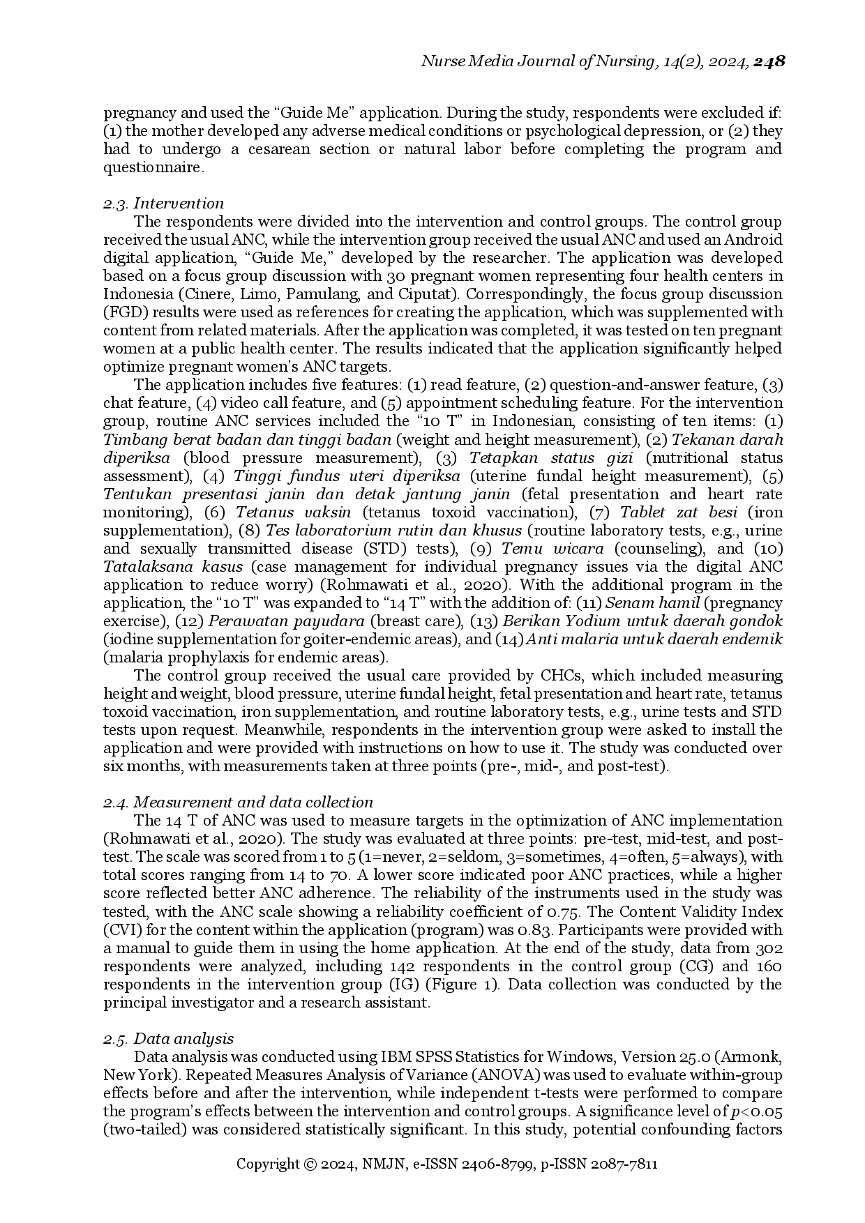 juris Optimizing Antenatal Care The Effects of a Holistic Nursing Android Application for Pregnant Women