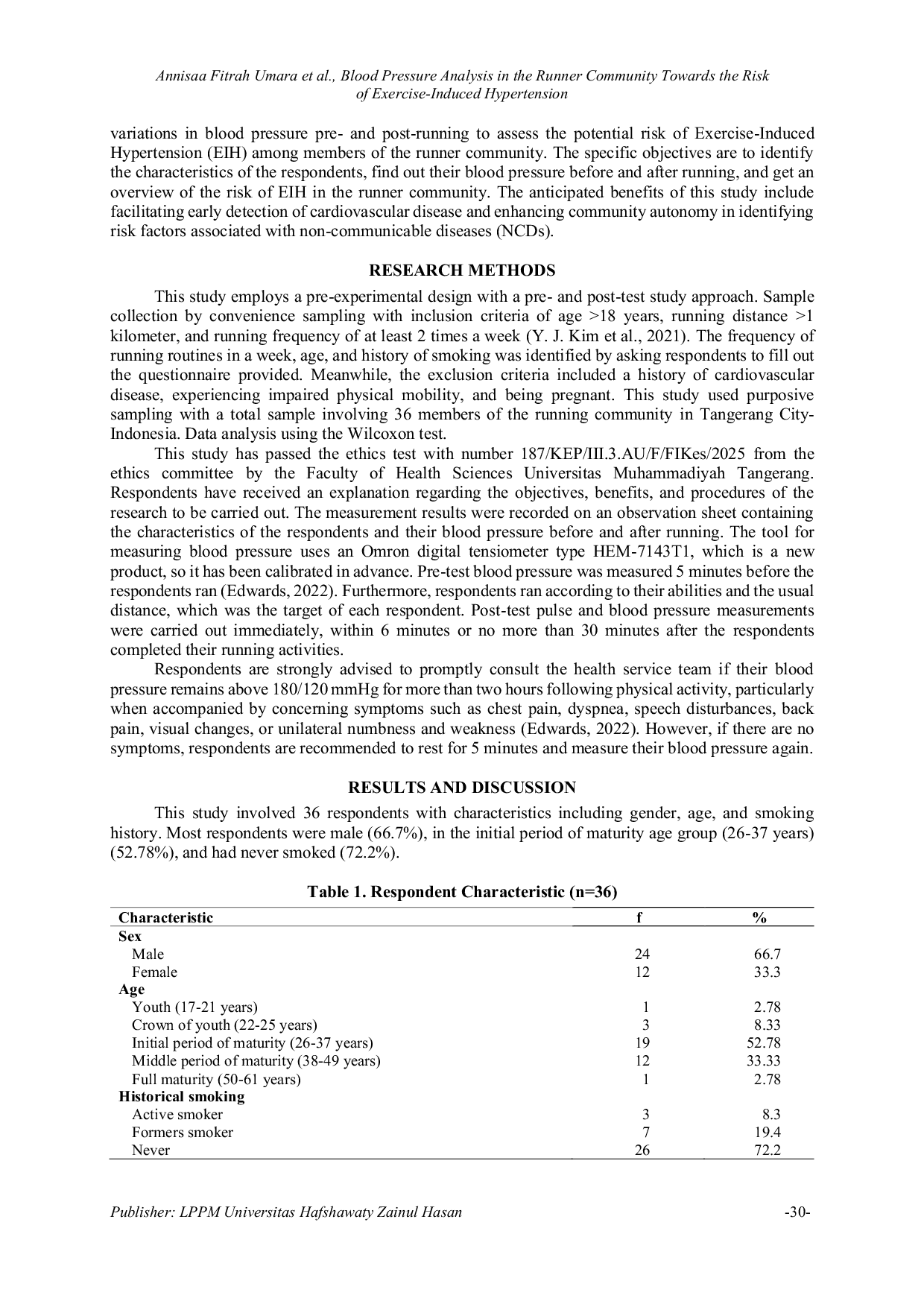 JURIS Blood Pressure Analysis in the Runner Community towards the Risk of Exercise Induced Hypertension