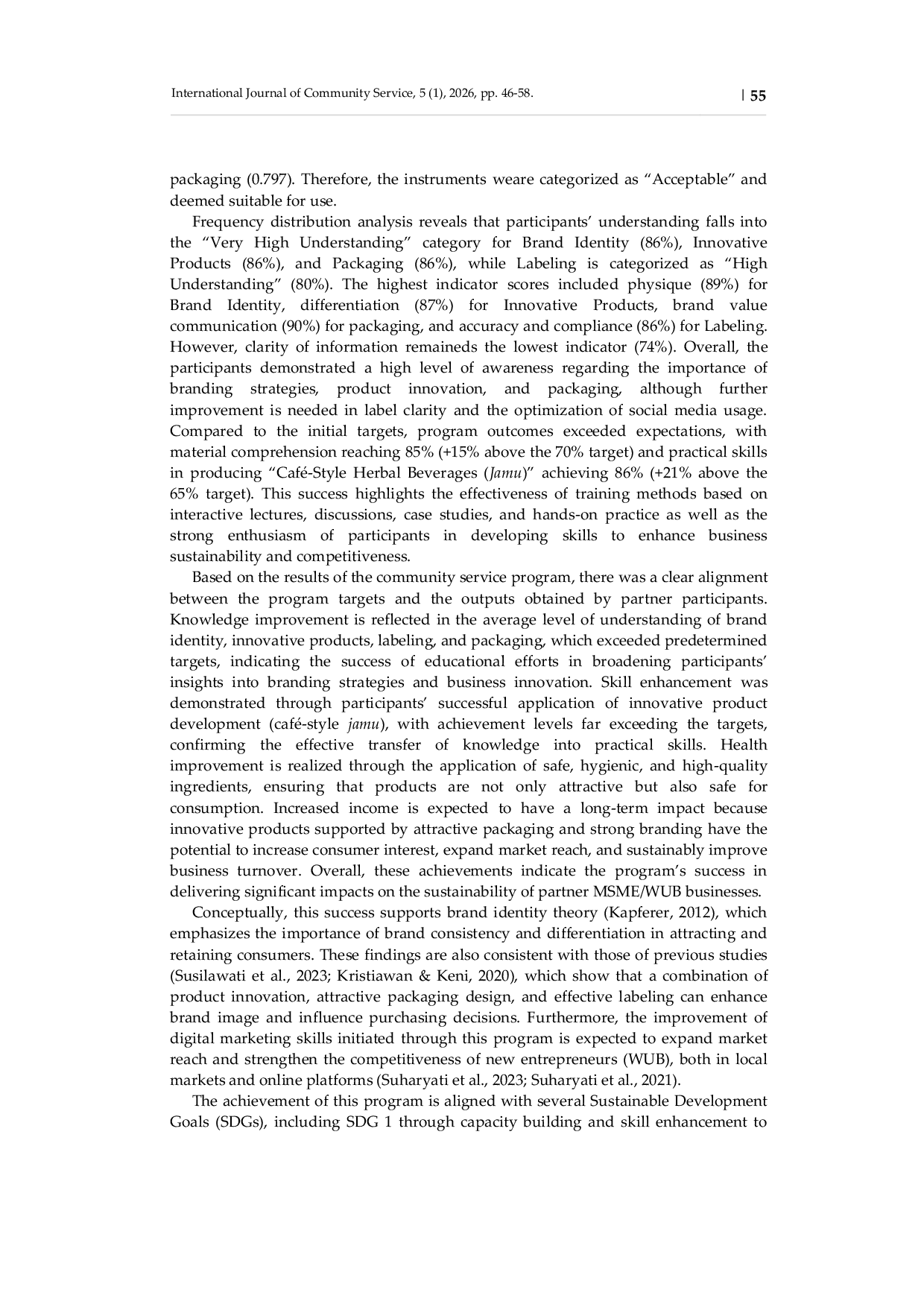 JURIS Training and Mentoring for Strengthen Brand Identity for MSMEs WUBs Koperasi Bunda Sejahtera